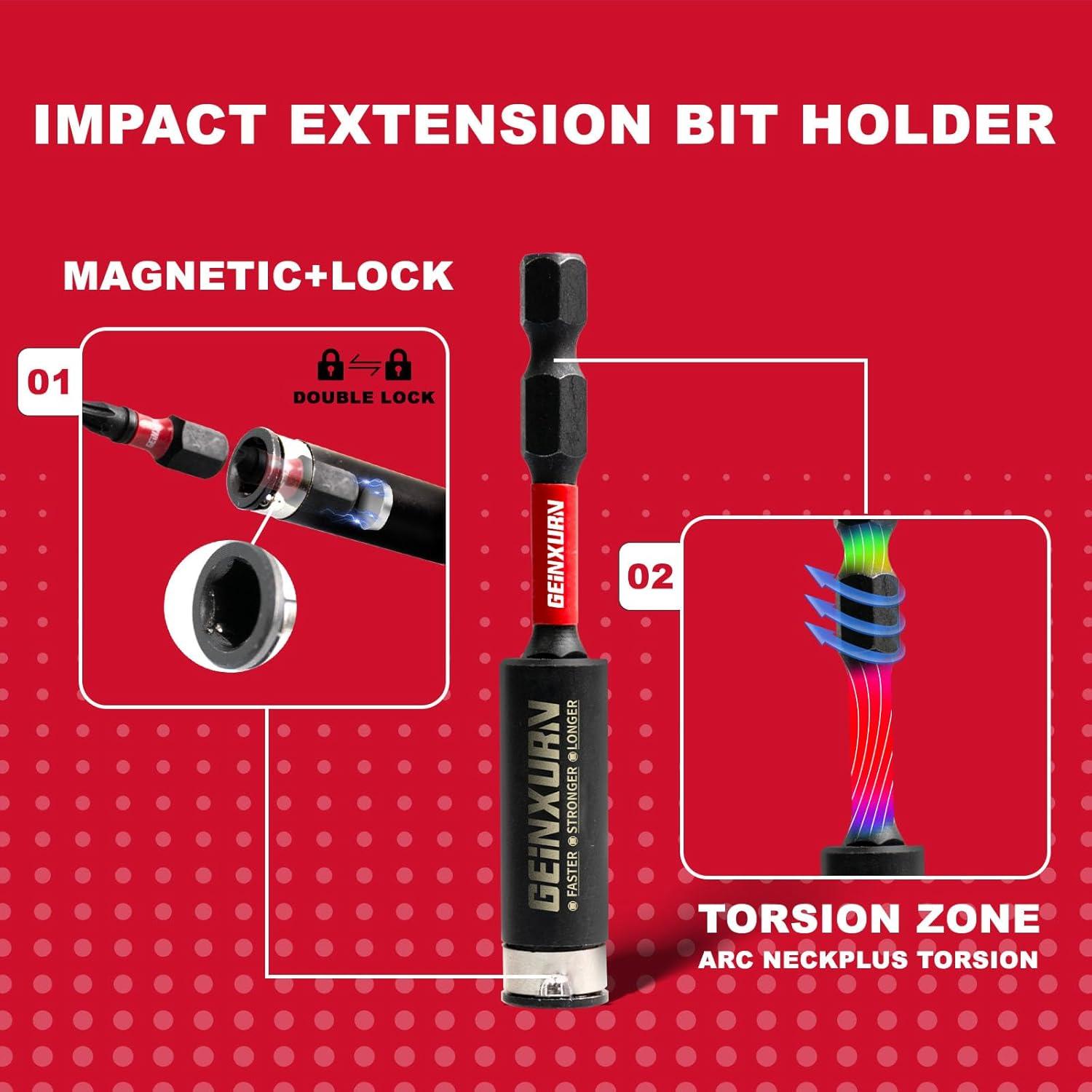 Juego de Puntas Magnéticas Torx T10 GEINXURN 51 Piezas 2.54 cm