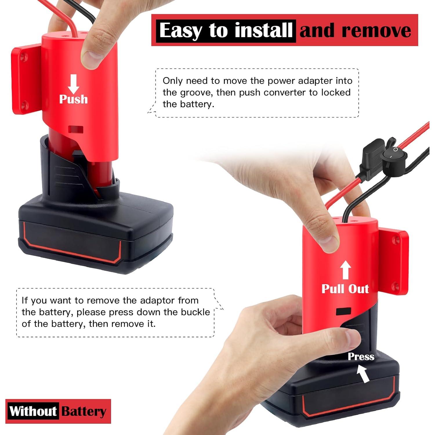 Adaptador de Rueda de Poder Milwaukee M12 - 2 Paquetes