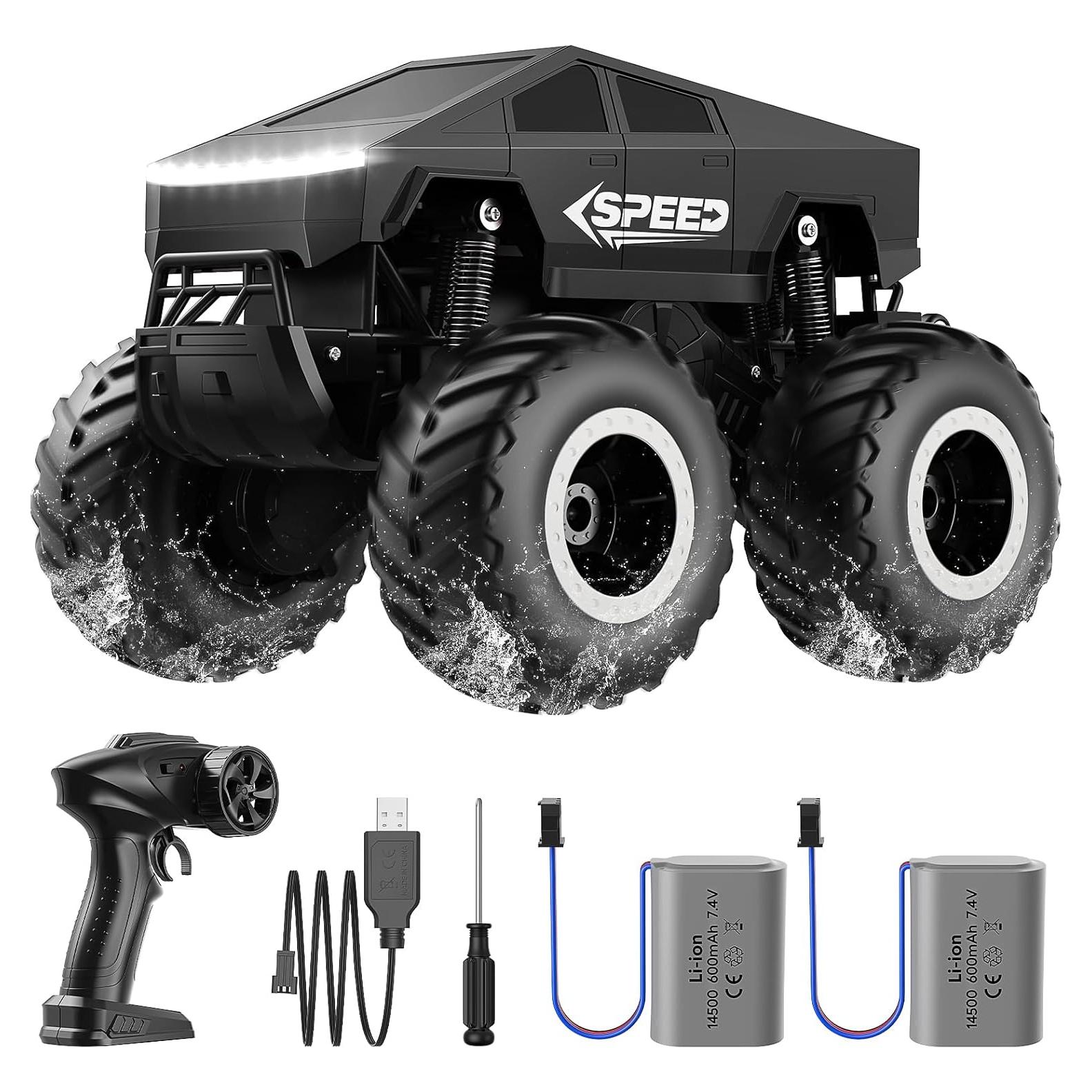 Coche RC Monstruo WayEee Negro 4WD Impermeable 1:16