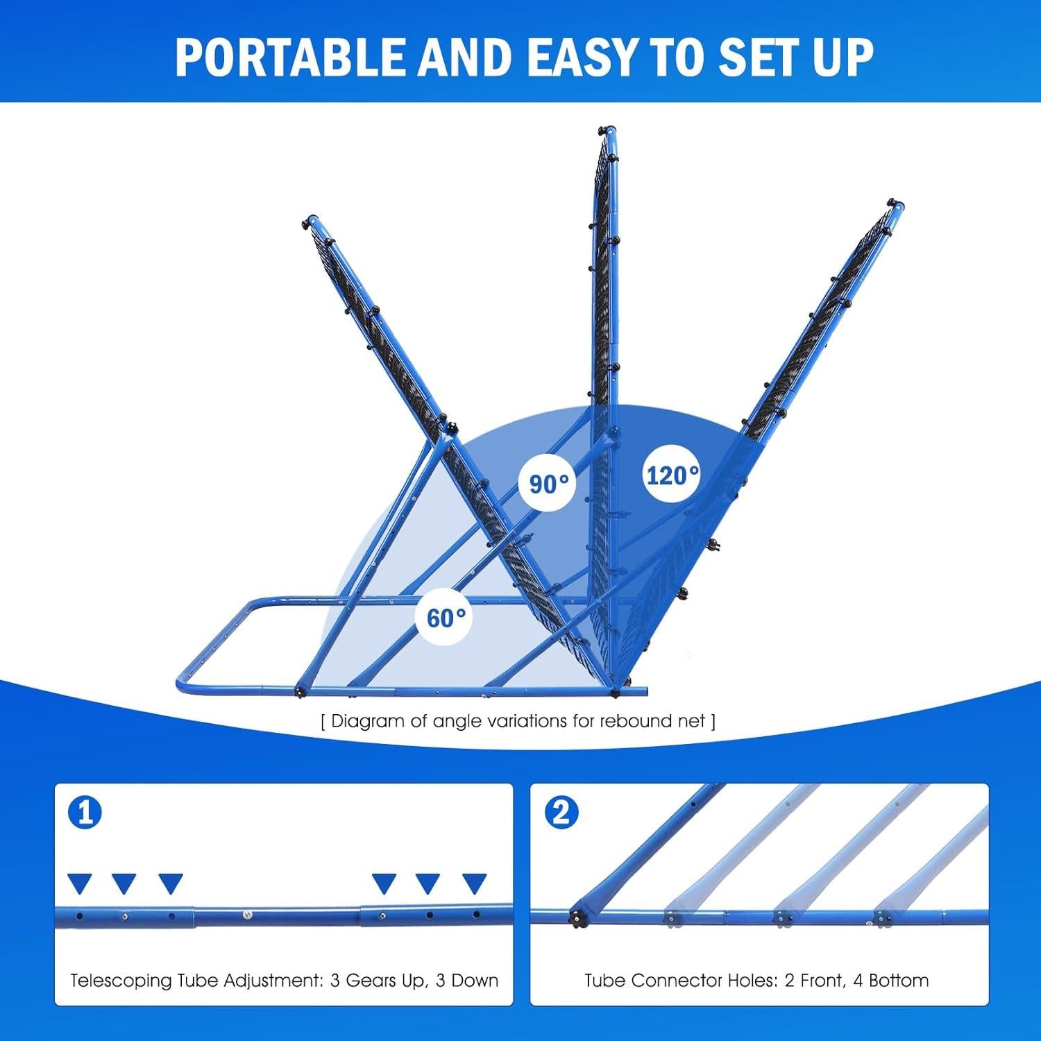 Red de Rebote de Fútbol Winthai 1,13x1,13m Entrenamiento