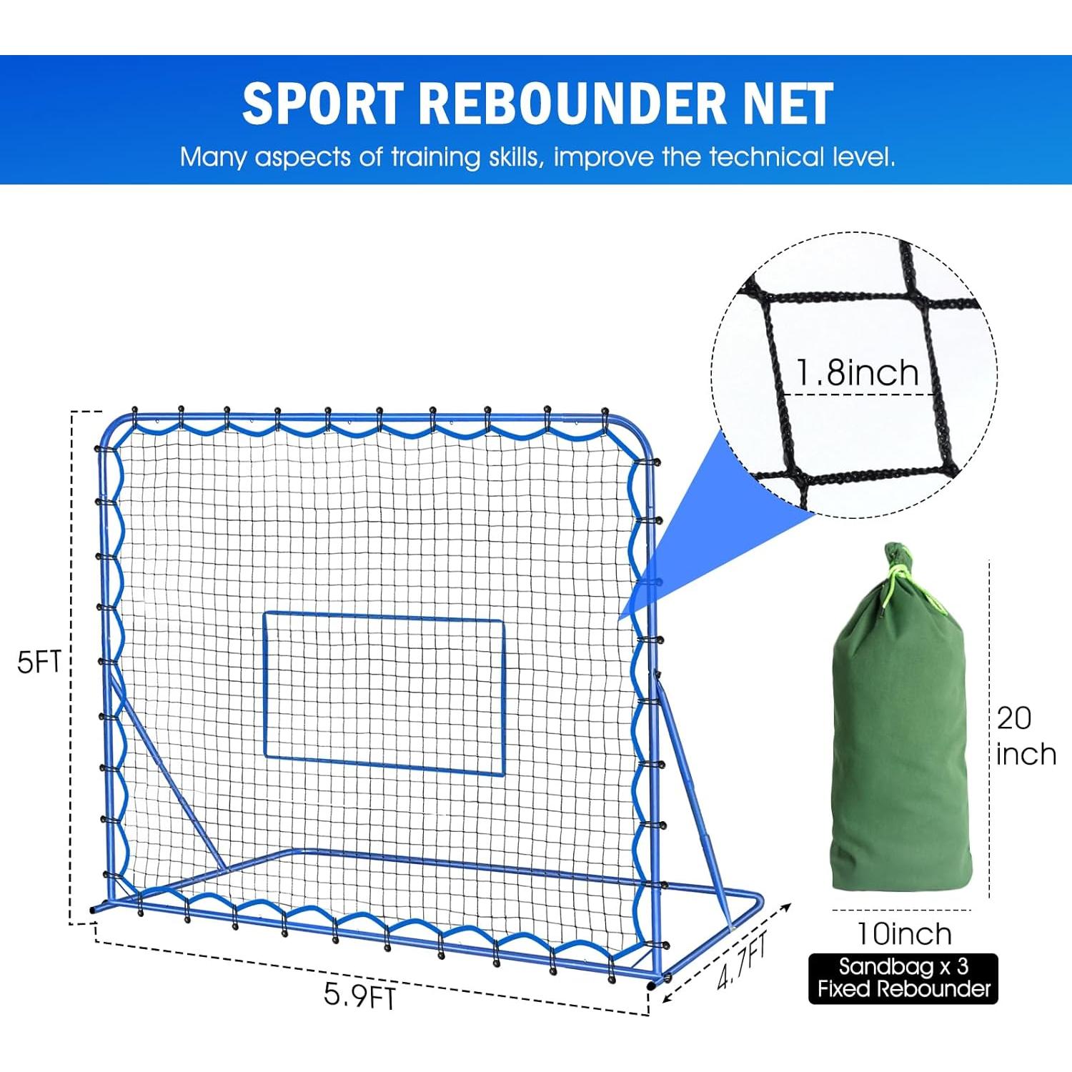 Red de Rebote de Fútbol Winthai 1,13x1,13m Entrenamiento