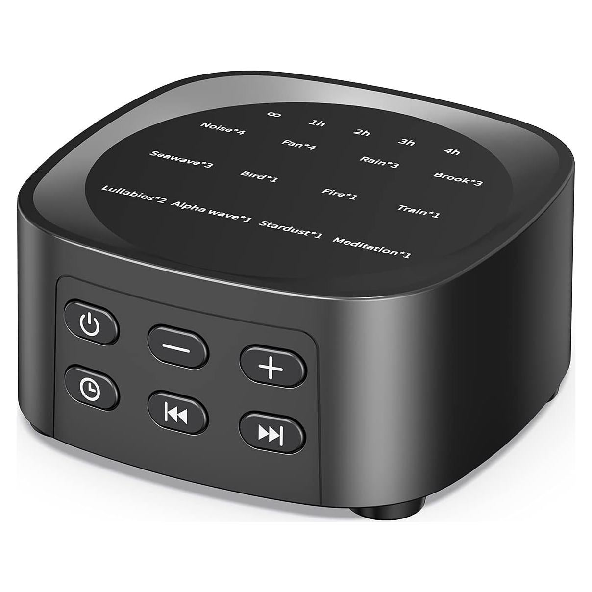 Sleepbox Sleep White Noise Sound Machines with 25 Soothing Sounds 36 Volume Levels 5 Timers Visible Sound Catalog Portable Size Memory Function for Home Office and Travel