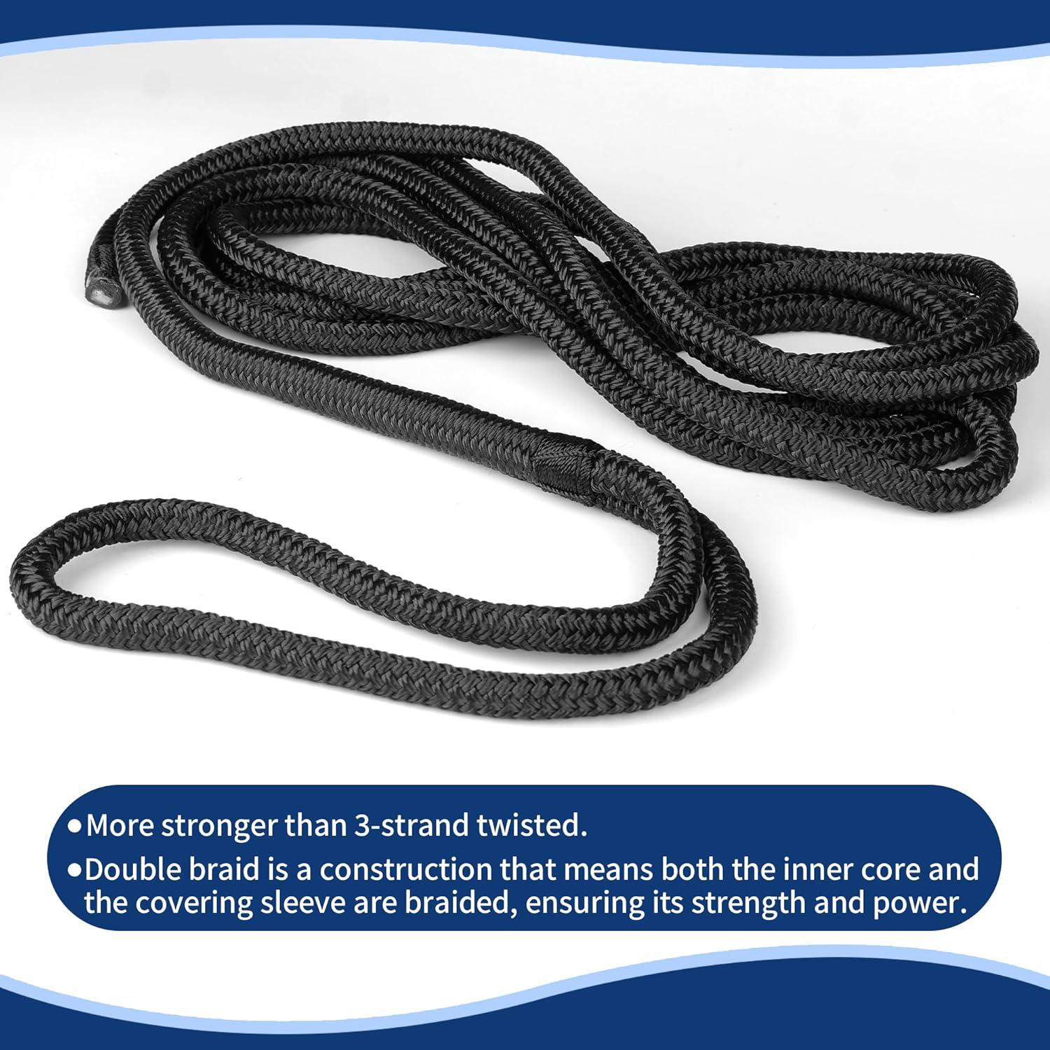 Líneas de Muelle MaxWorks 51001 Nylon Doble Trenzado 4 Unidades