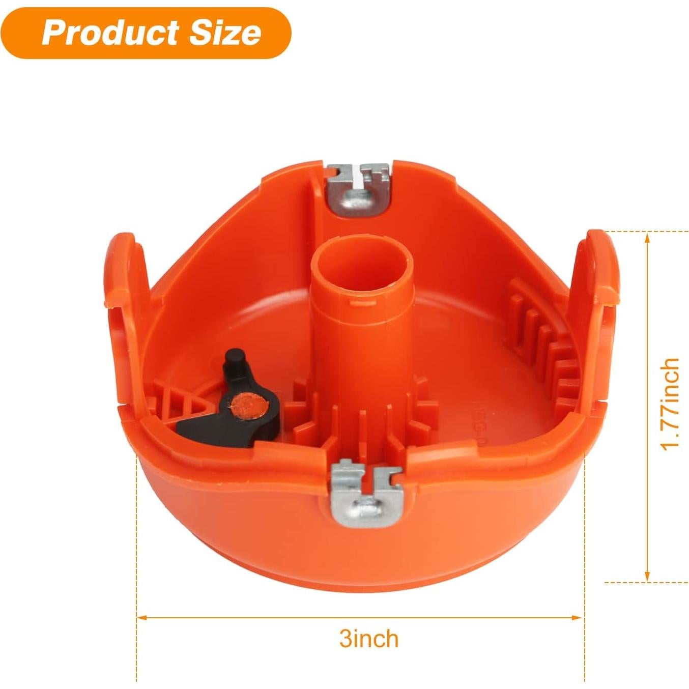 THTEN DF-065 String Trimmer Spools Compatible with Black and Decker GH710 GH700 GH750 RC-065, DF-065-BKP Weed Eater Refills Line 36ft 0.065" Auto-Feed Dual Line Edger+ RC-065-P Spool Cover Cap 3+1