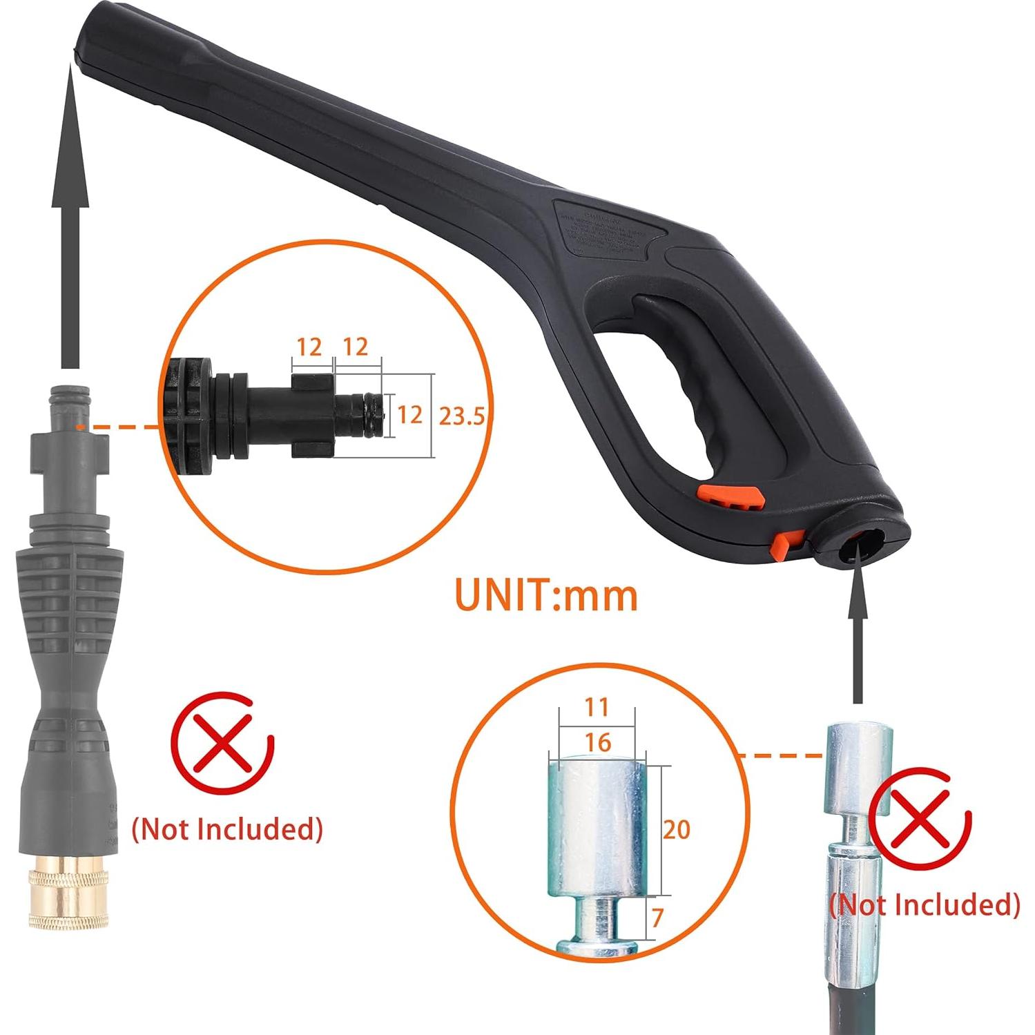 Pistola de Lavado a Presión FIXFANS RP22 2000 PSI 30.99 cm