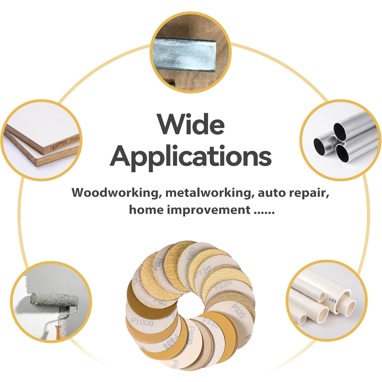 Discos de Lijado 3" CowboyBOB 50PCS Granos 40-1000