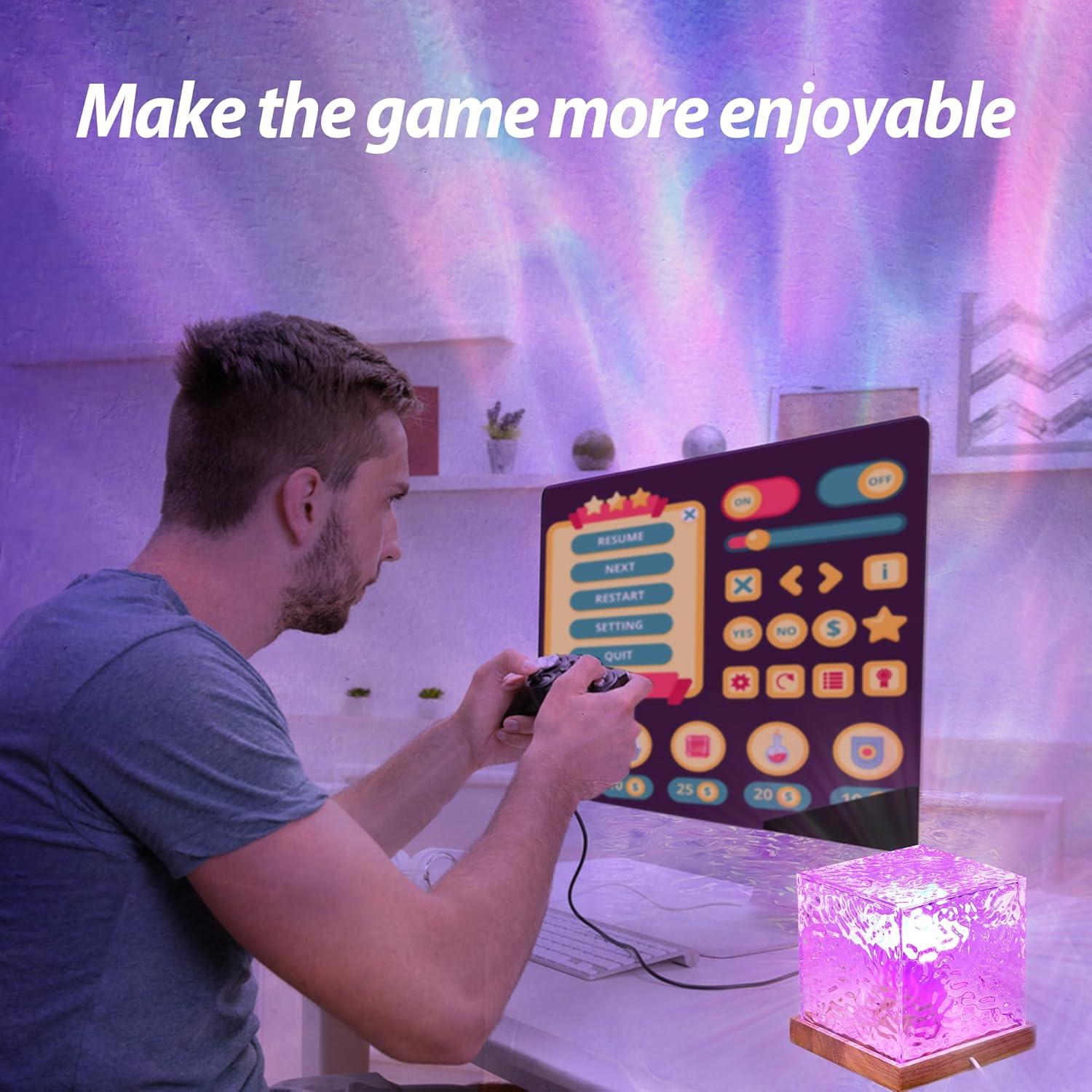 Lámpara Proyector de Olas Oceánicas SUOAPAIQ RGB 16 Colores