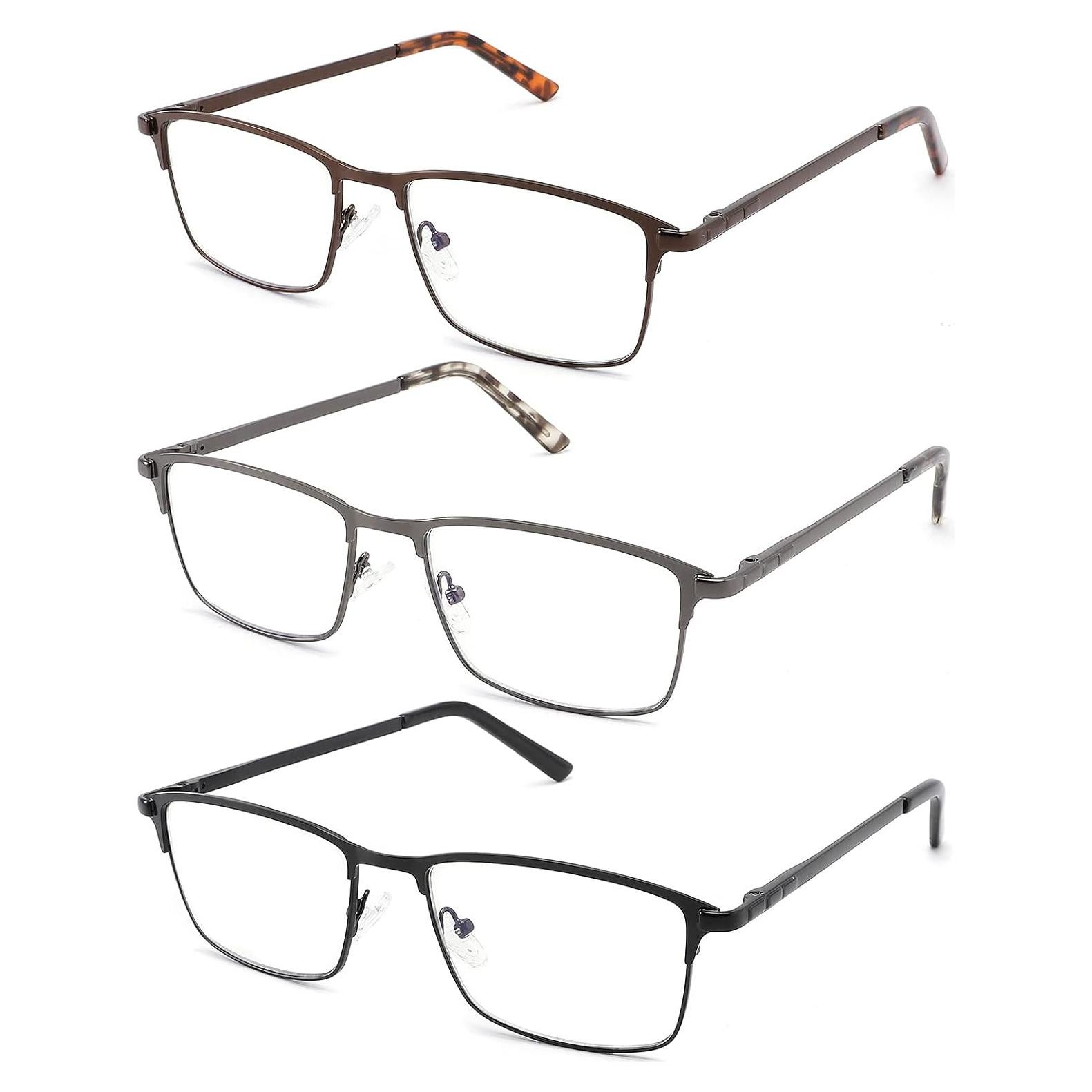 Gafas de Lectura CRGATV para Hombres 3 Pack Bloqueo Luz Azul