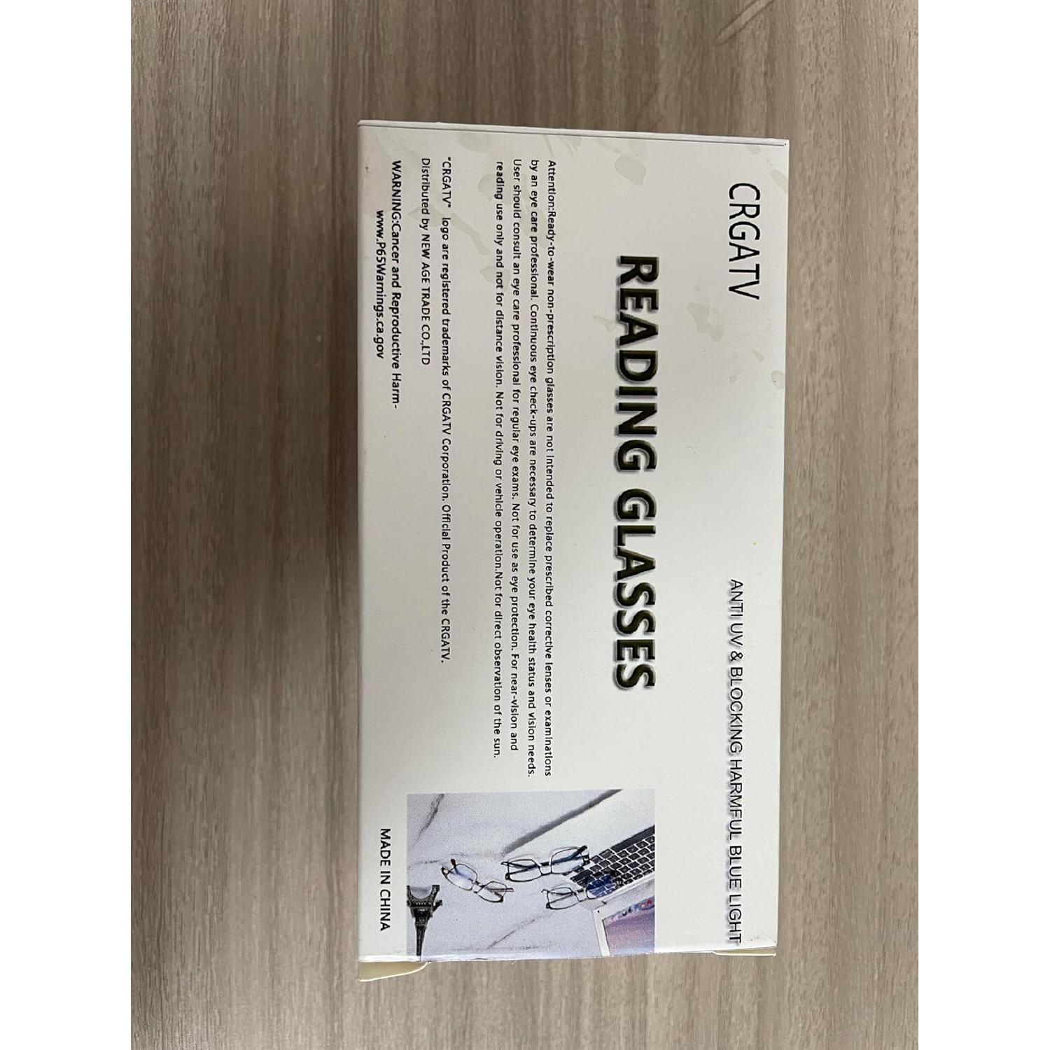 Gafas de Lectura CRGATV para Hombres 3 Pack Bloqueo Luz Azul