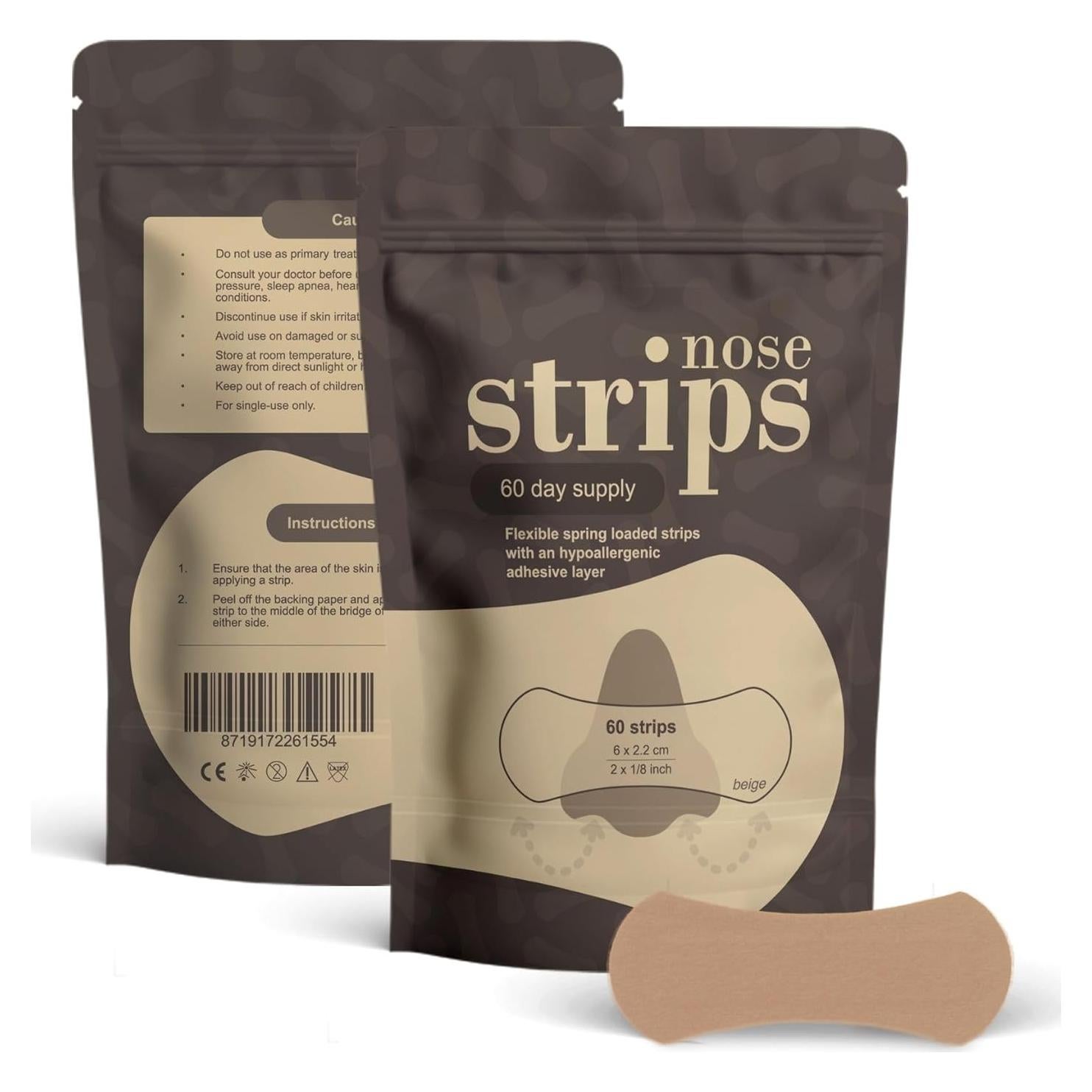 Tiras Nasales THYSOL 60 ct - Alivio Congestión y Antisnoring