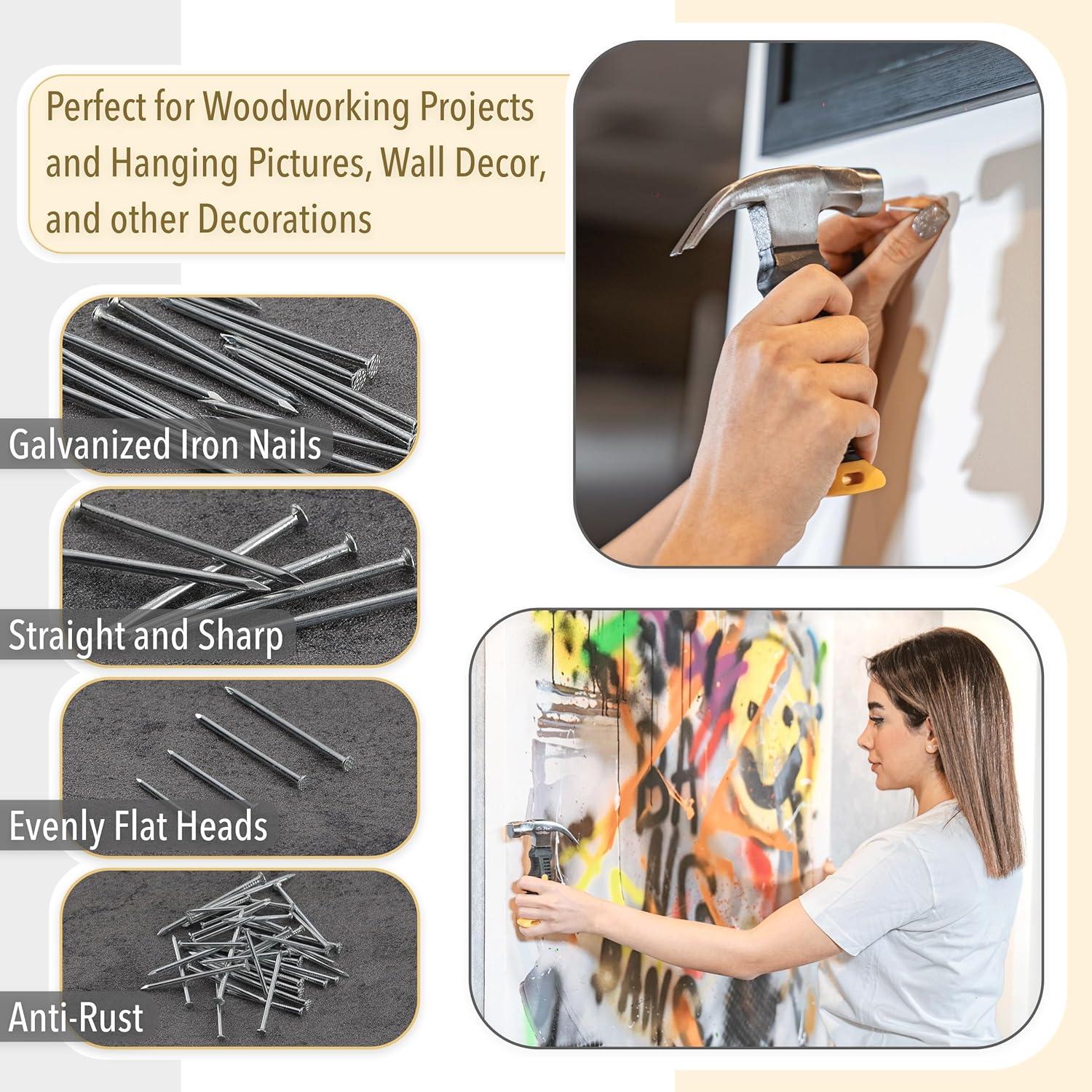 Kit Martillo y Clavos Mr. Pen 600 Pcs 8oz (226g) Amarillo