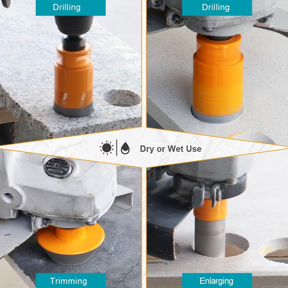 Kit de Brocas de Agujero de Diamante EXFEIN 10 Piezas 6-65mm