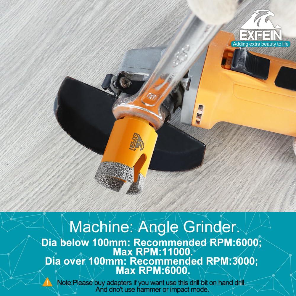 Kit de Brocas de Agujero de Diamante EXFEIN 10 Piezas 6-65mm