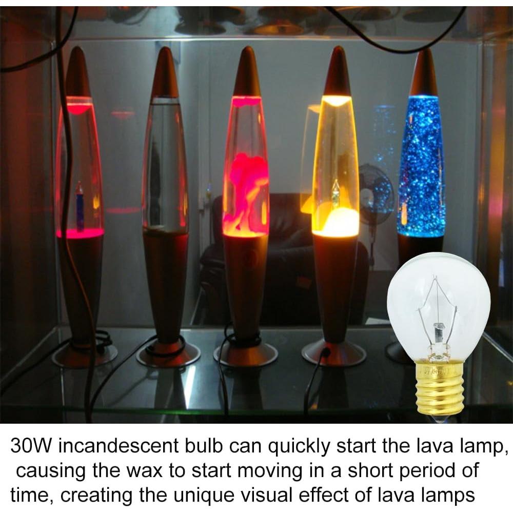 Bombilla de Lava 30W S35 E17 Regulable 2700K 6 Pack