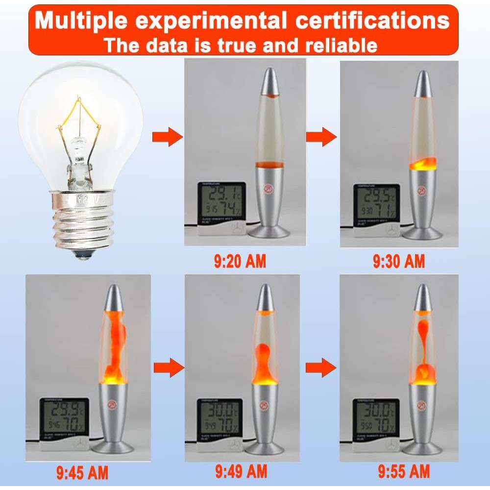 Bombilla de Lava PaeorRorL S11 25W 6 Piezas Regulable 2700K
