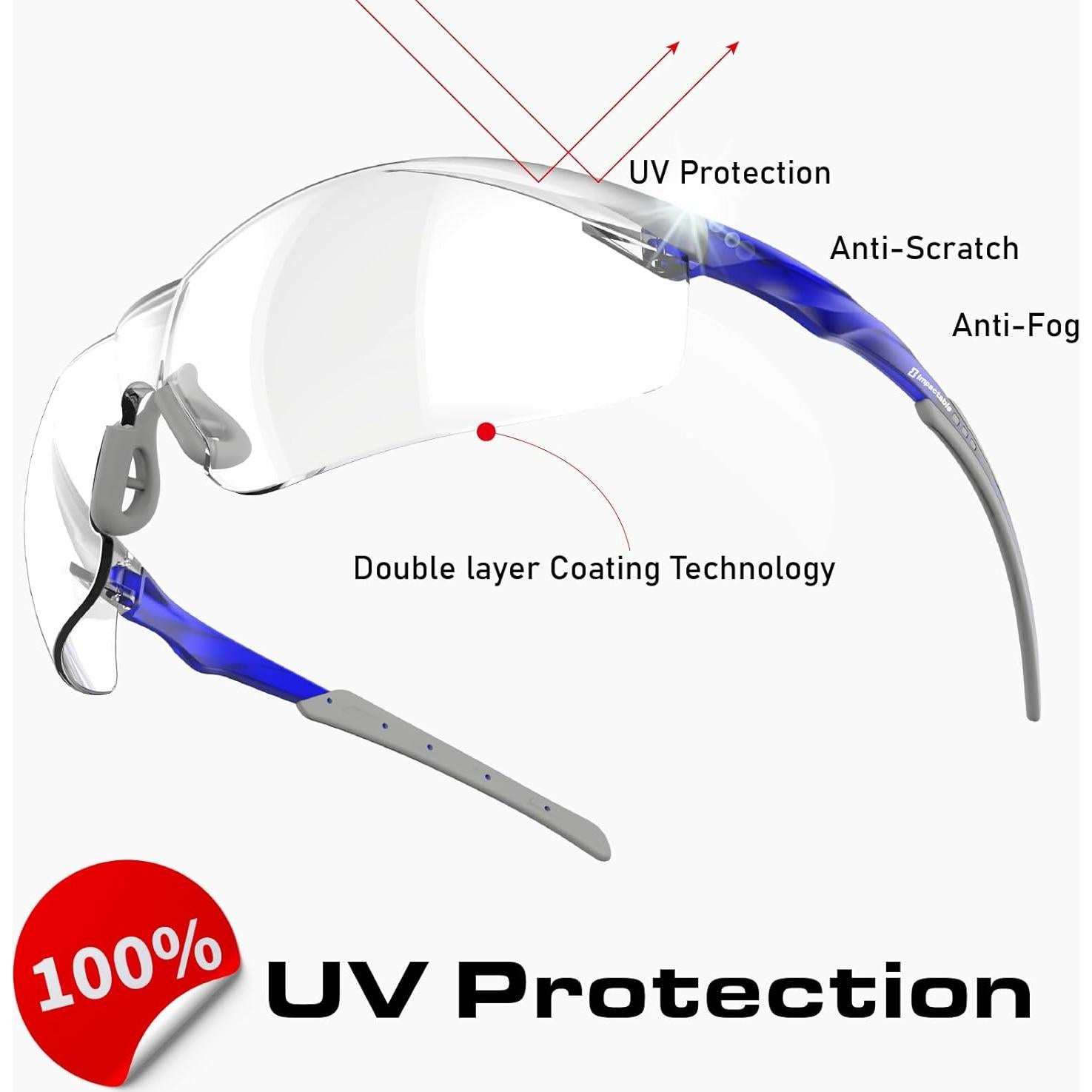 Gafas de Seguridad Impactables Impactable Mk4360 Azul/Grey