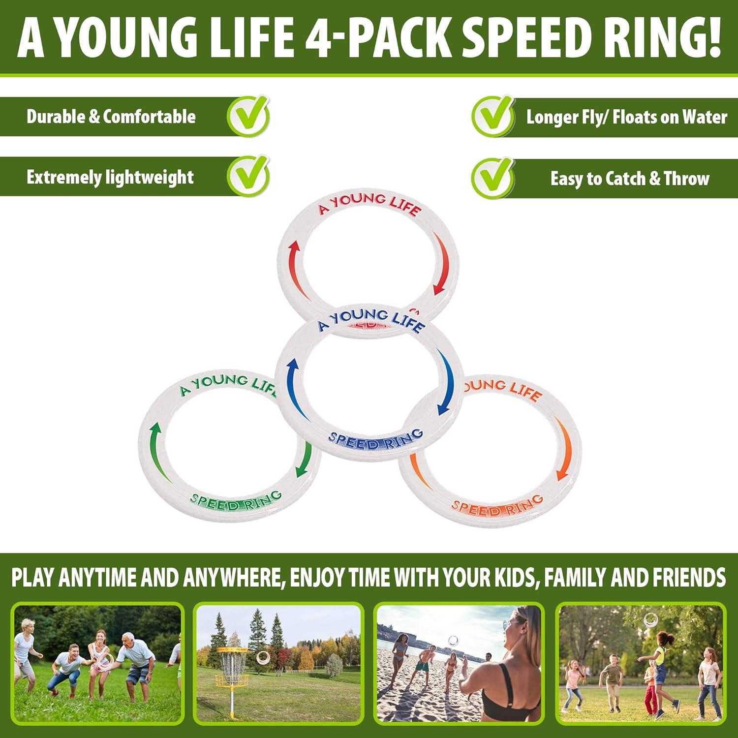 Anillos Voladores AYL - Brillan en la Oscuridad - 4 Piezas