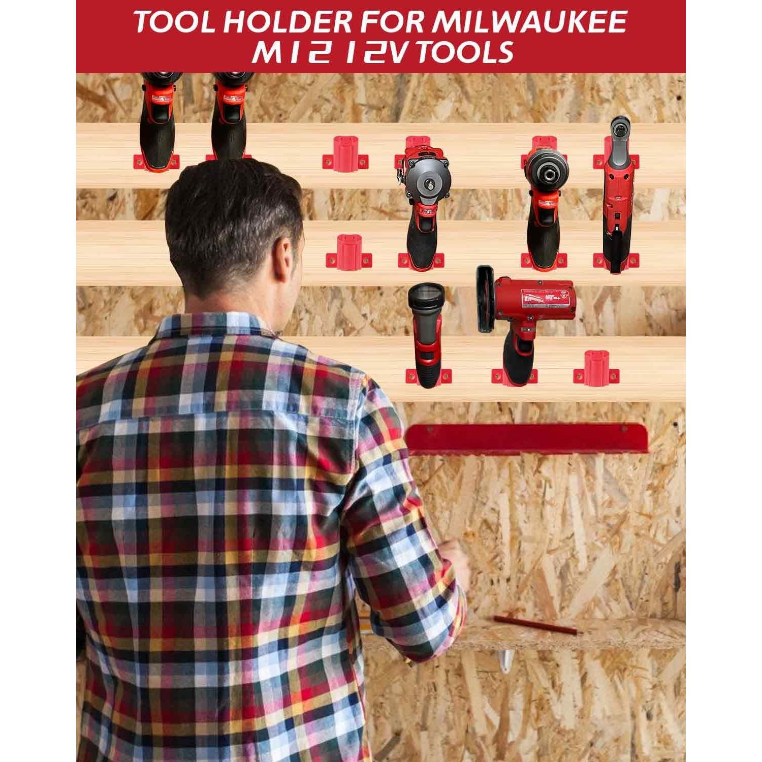 Soporte de Herramientas Milwaukee M12 - 6 Paquetes, ABS