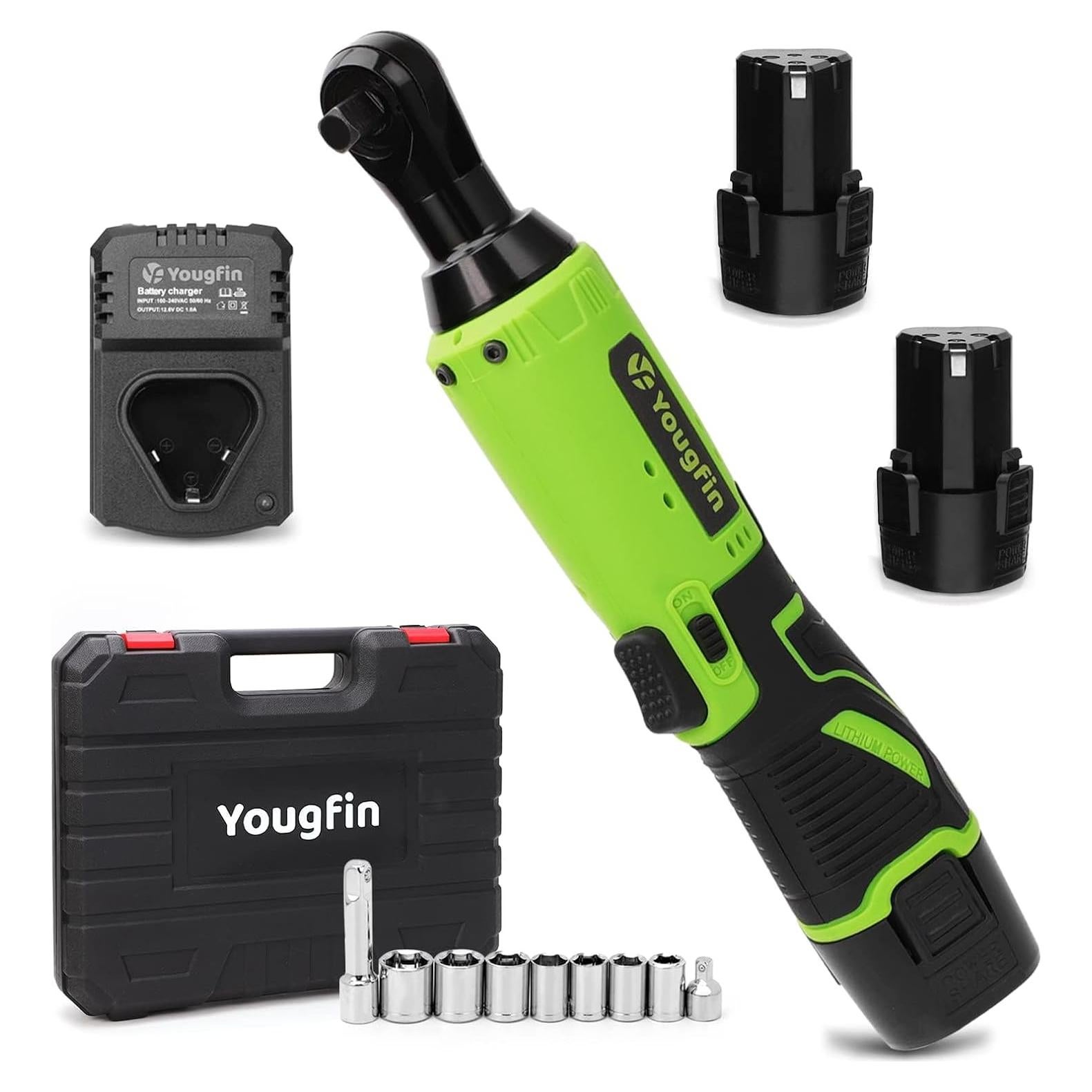 Llave de Trinquete Eléctrica Yougfin 12V 3/8" 40 pies-libras