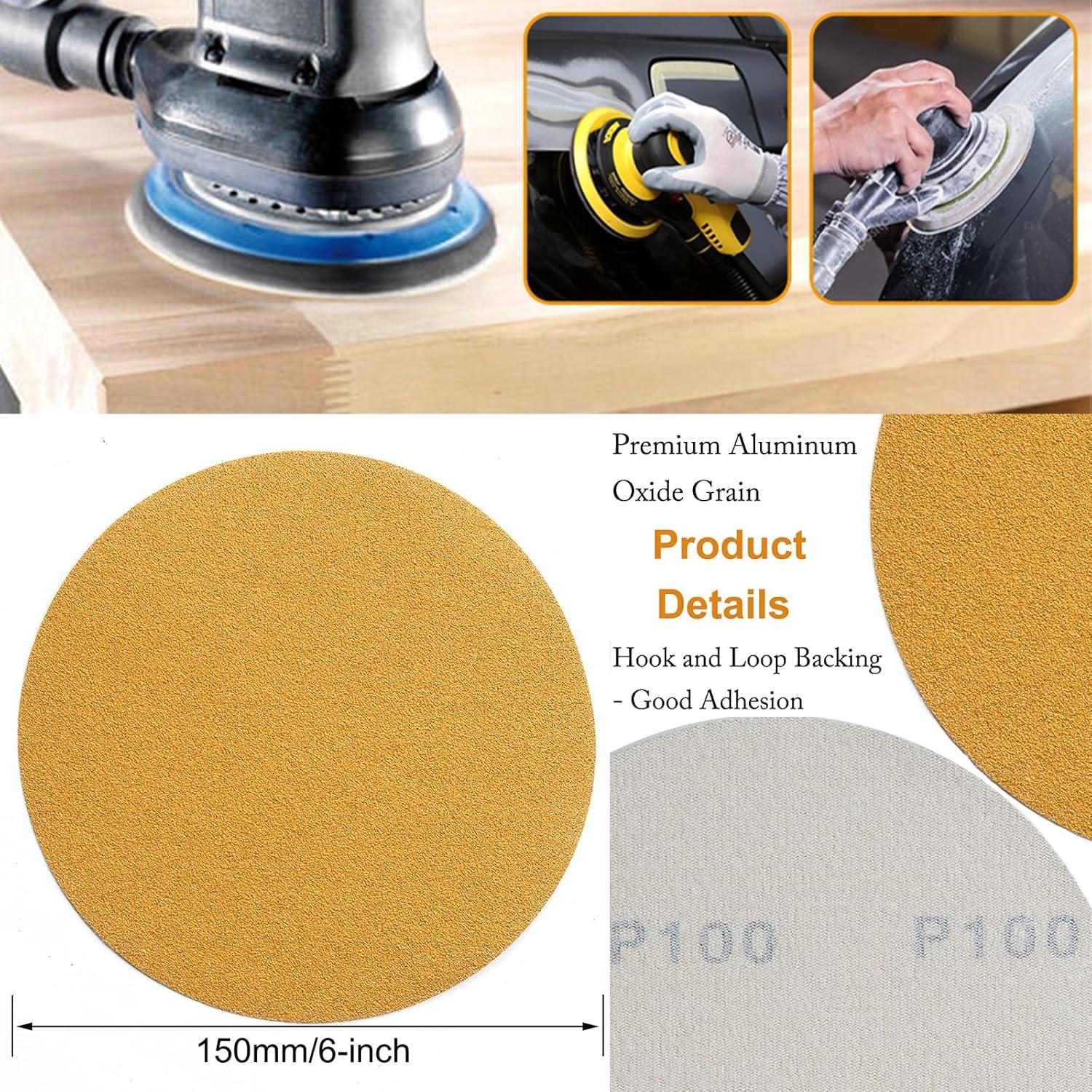 Discos de Lijado 15 cm FAWTEEM 120 Granos Variados 50PCS