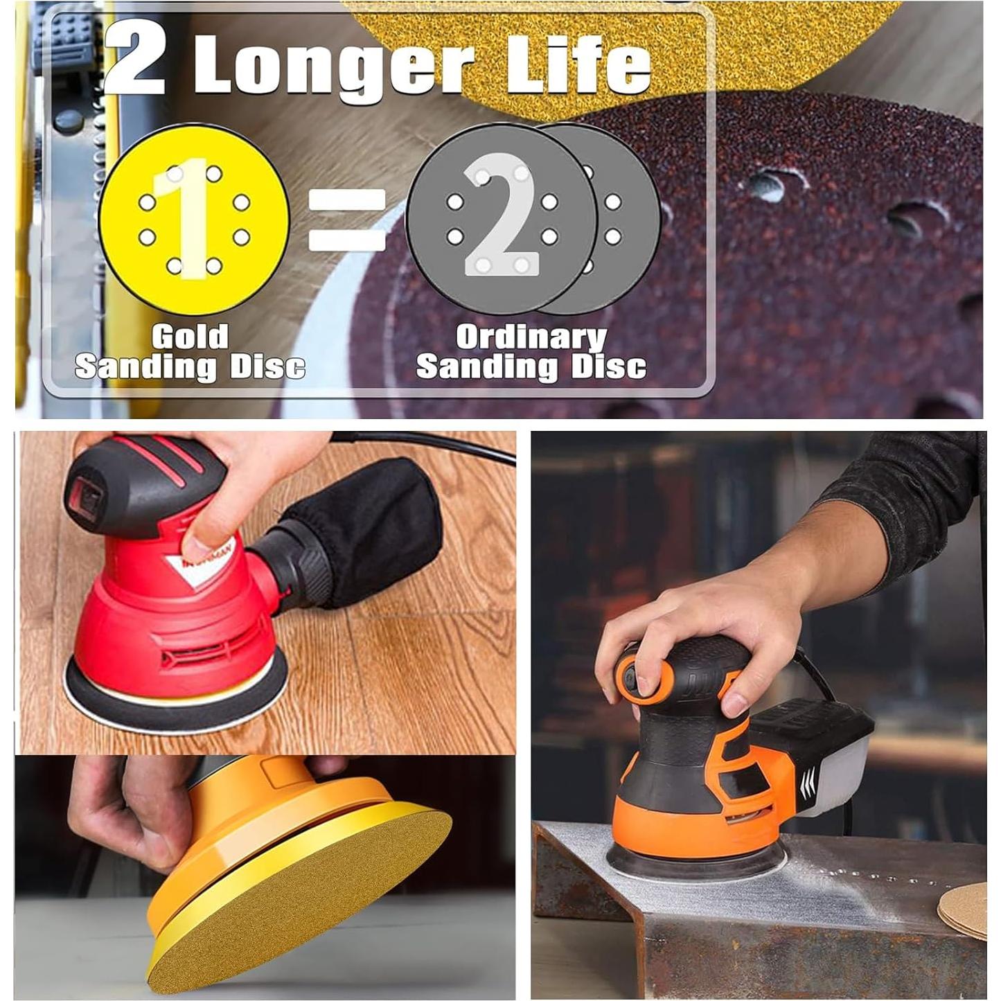 Discos de Lijado 15 cm FAWTEEM 120 Granos Variados 50PCS