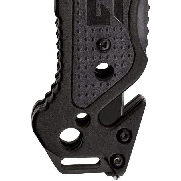 Cuchillo Plegable SOG Escape 8.64 cm Negro con Rompe Cristales