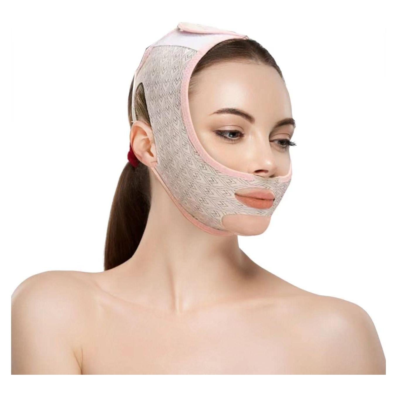 Máscara Reafirmante MZLUWM para Doble Papada - Rosa