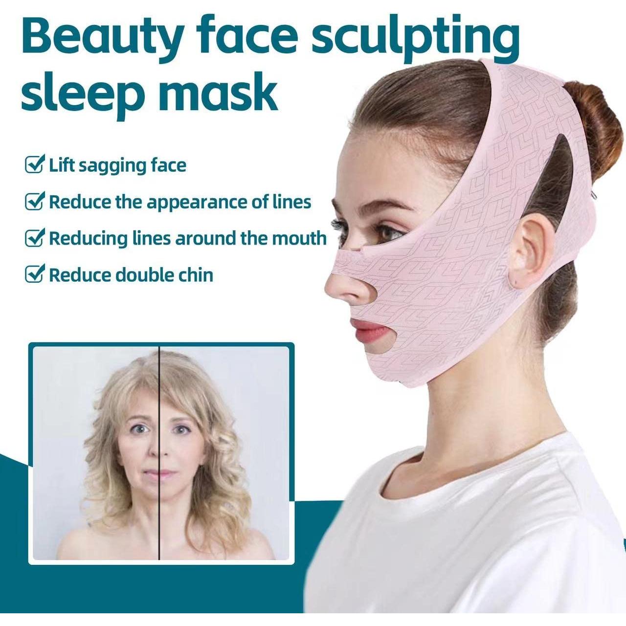 Máscara Reafirmante MZLUWM para Doble Papada - Rosa