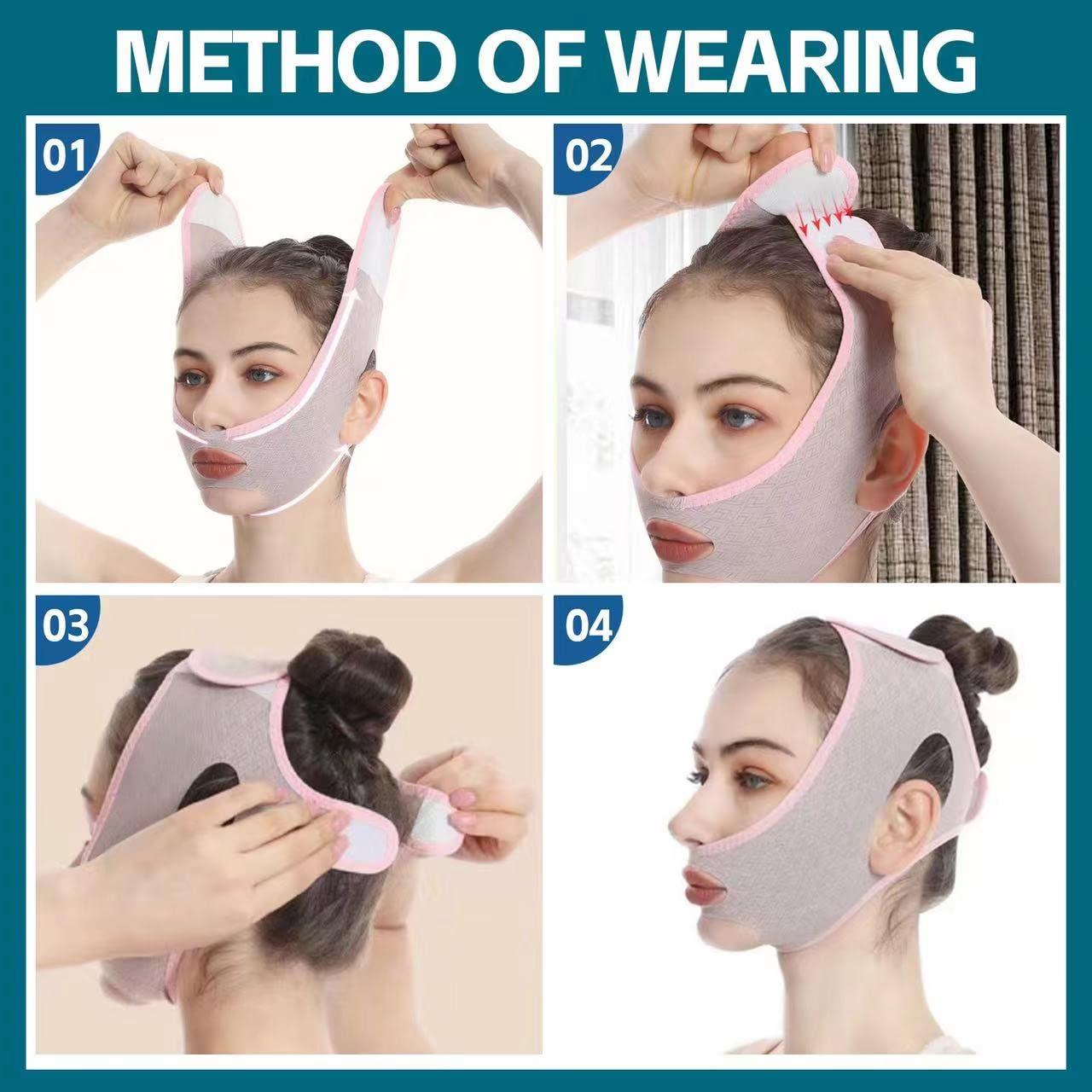 Máscara Reafirmante MZLUWM para Doble Papada - Rosa