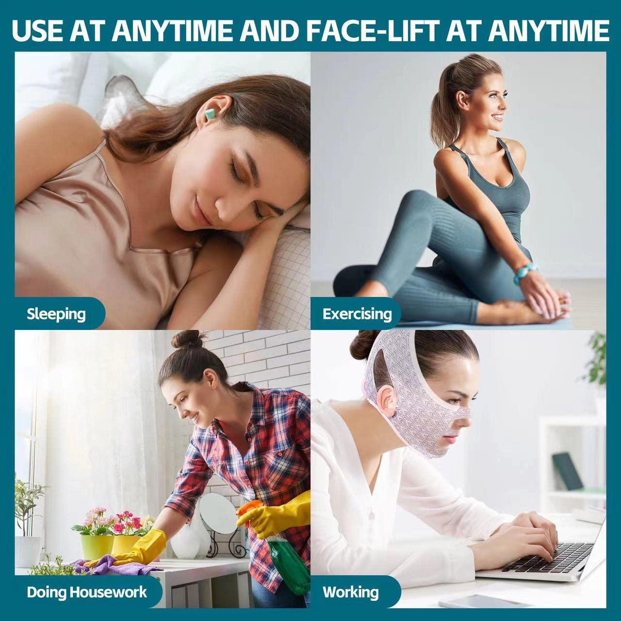 Máscara Reafirmante MZLUWM para Doble Papada - Rosa