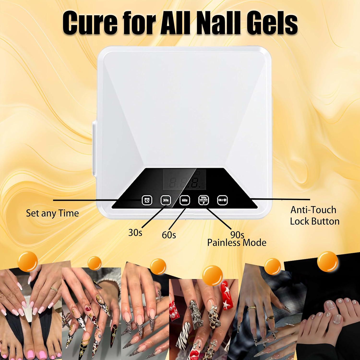 Lámpara UV LED Recargable 78W Gerui con Soporte Telescópico