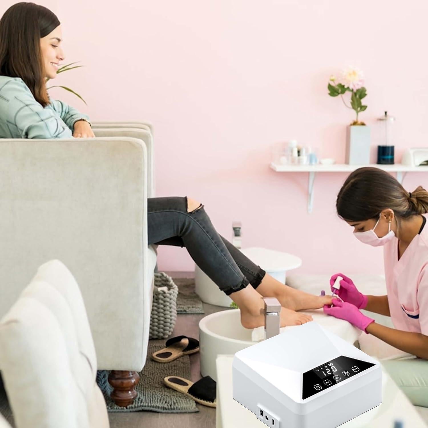 Lámpara UV LED Recargable 78W Gerui con Soporte Telescópico