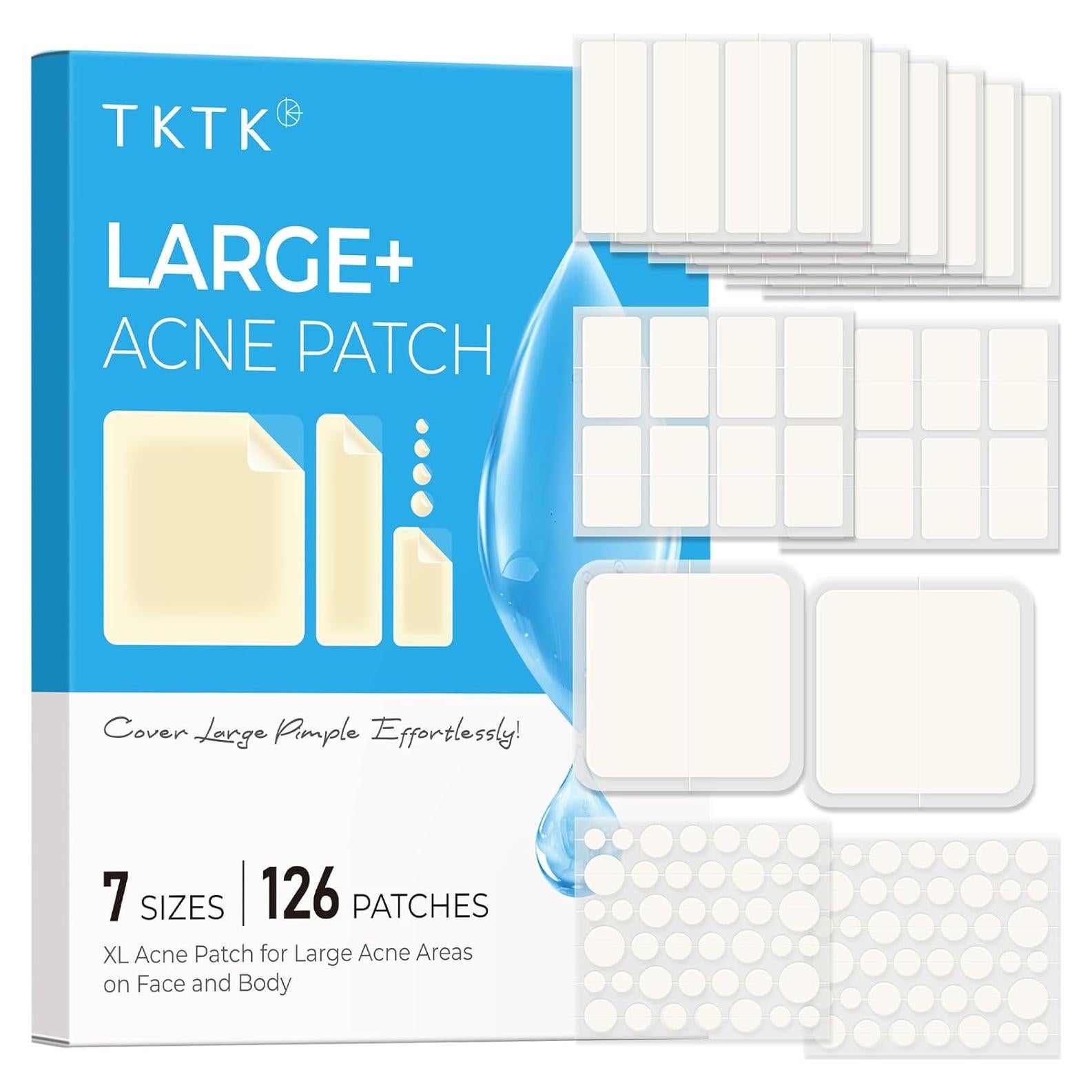 Parches para Acné TKTK - 126 Parches Hidrocoloides XL