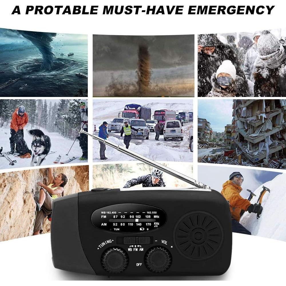 Kit de Emergencia Solar Geartist Radio Meteorológica 2000mAh