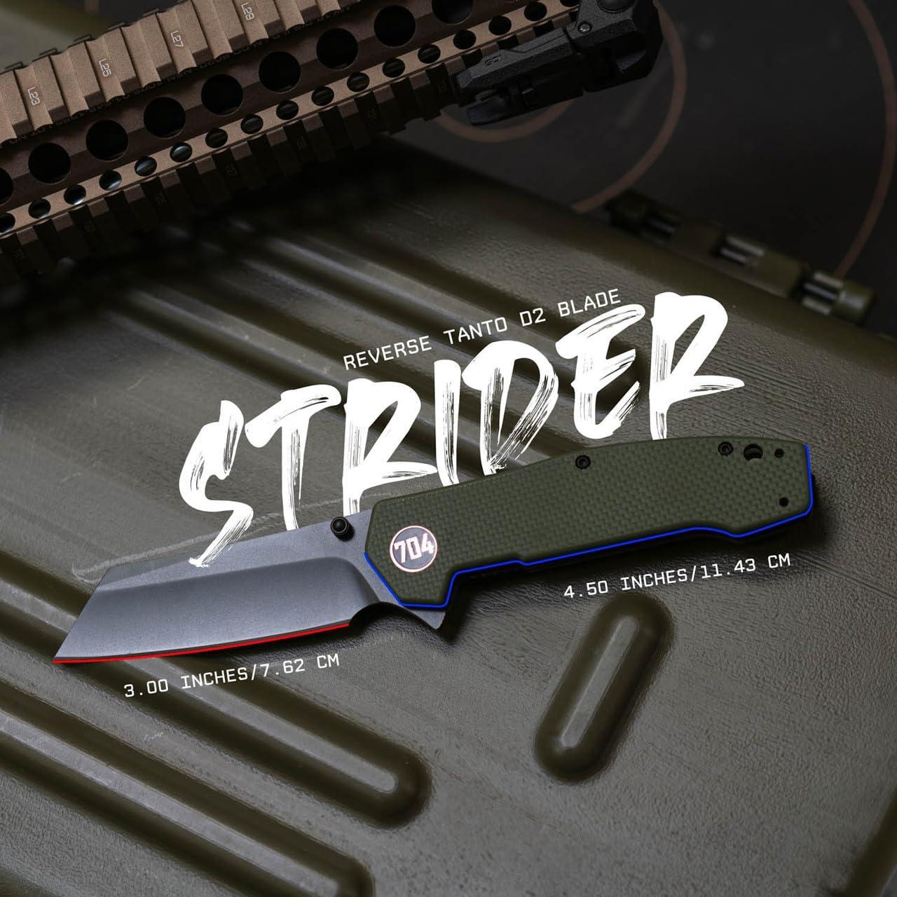 Cuchillo de bolsillo EDC 704 Gear Strider G10 7,62 cm