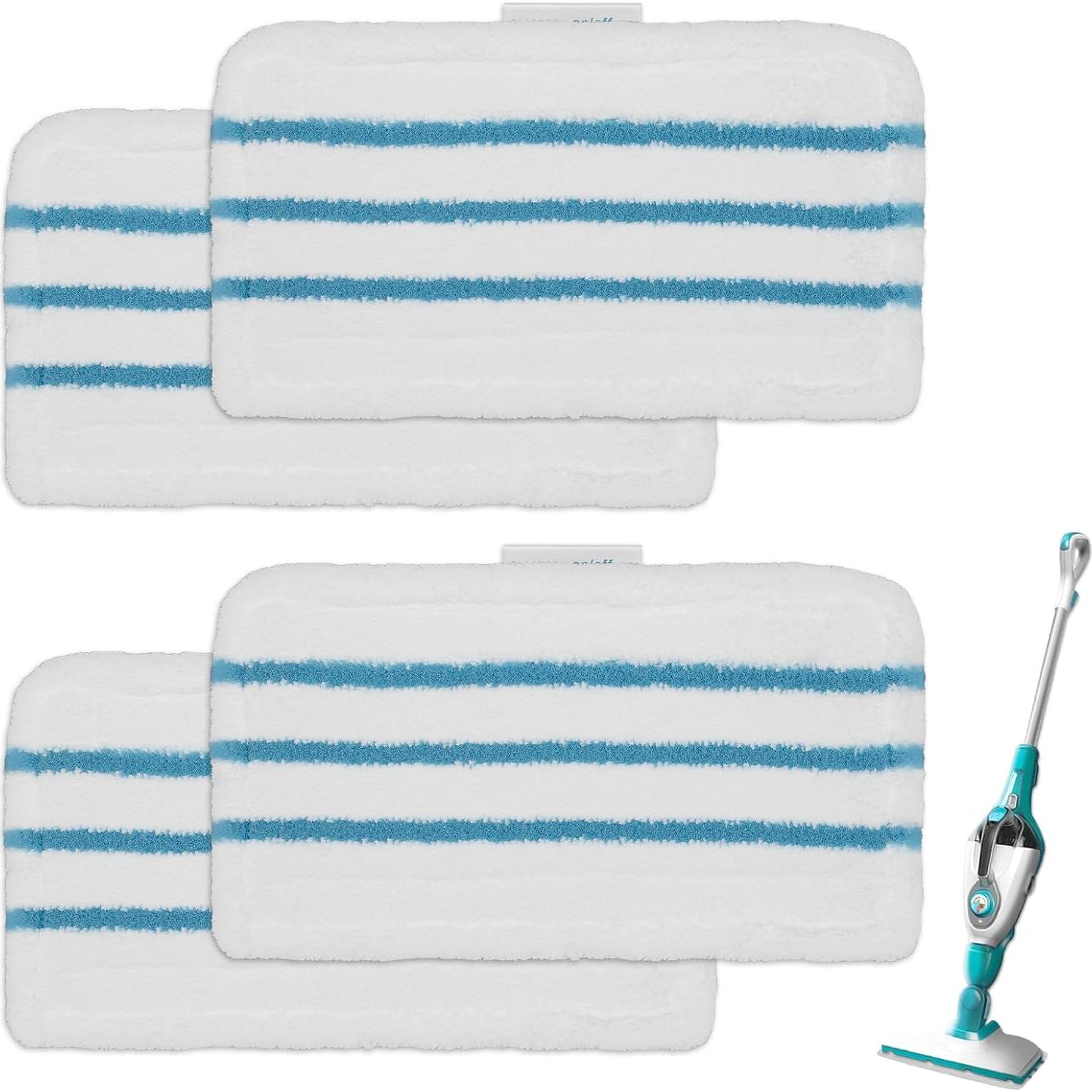 Paquete de 4 almohadillas de microfibra Black+Decker para mopas