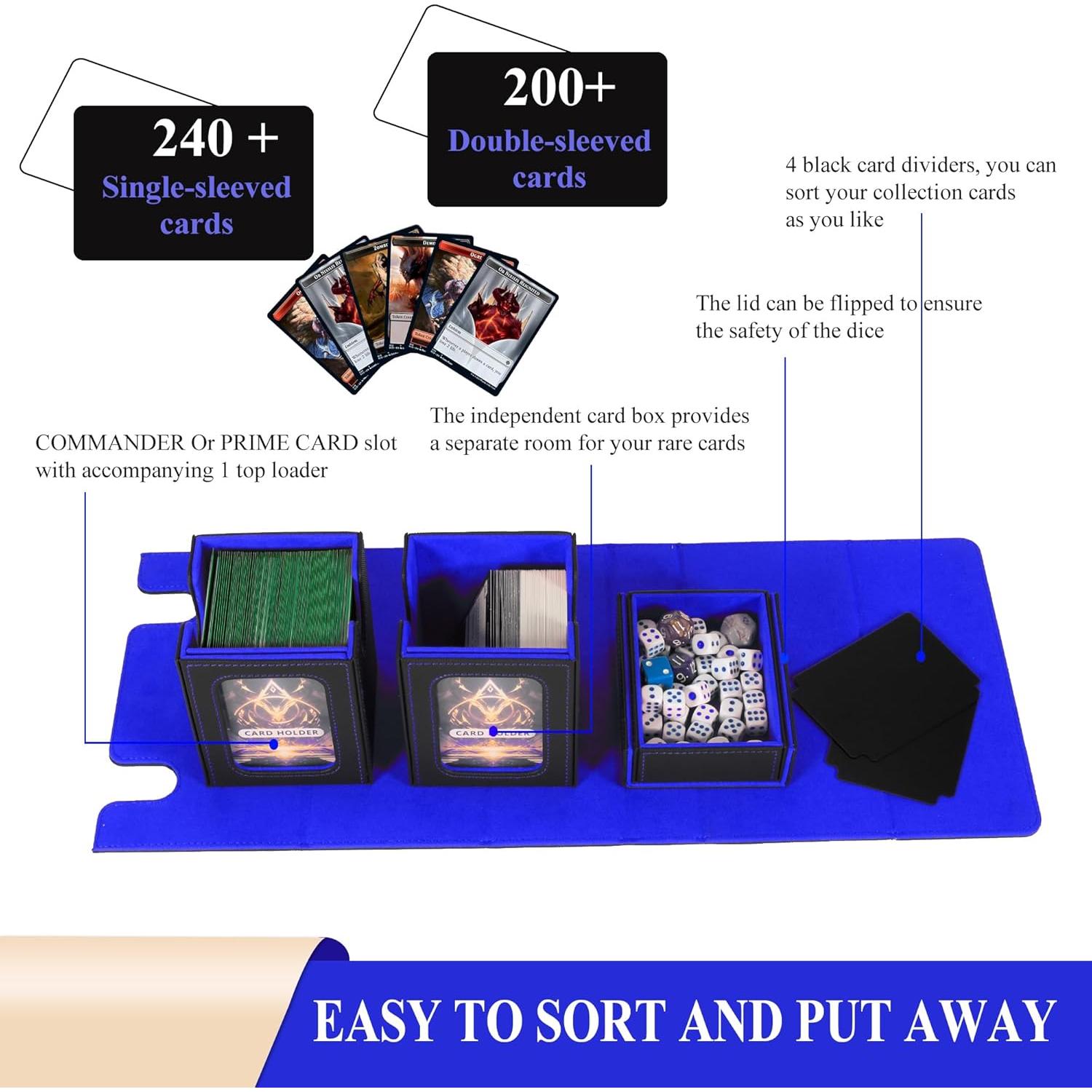 Caja de Deck Commander EDH DoawBang para 240 Cartas Doble Manga