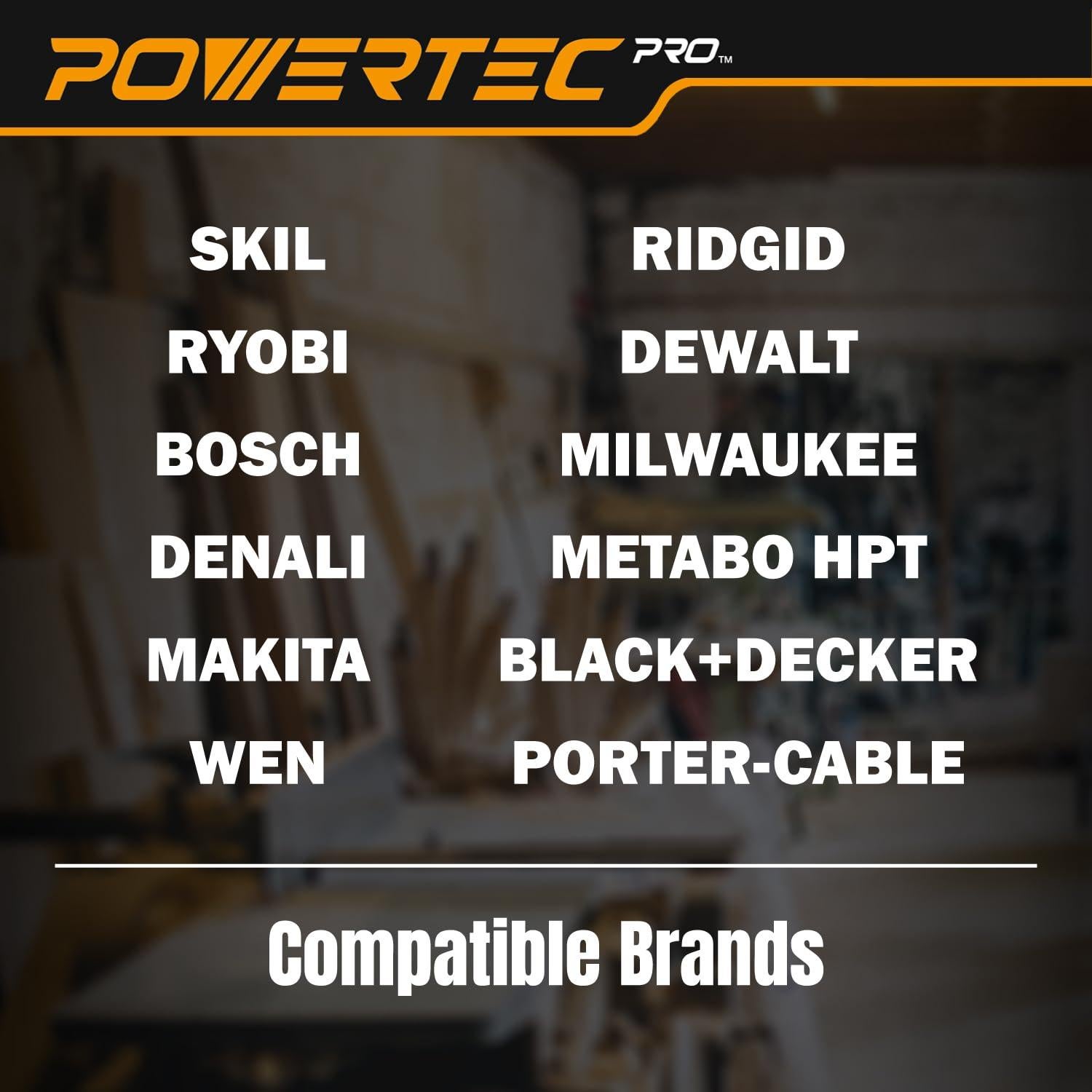 Discos de Lijado POWERTEC PRO 5" 40 Grano - Paquete 100 Unidades