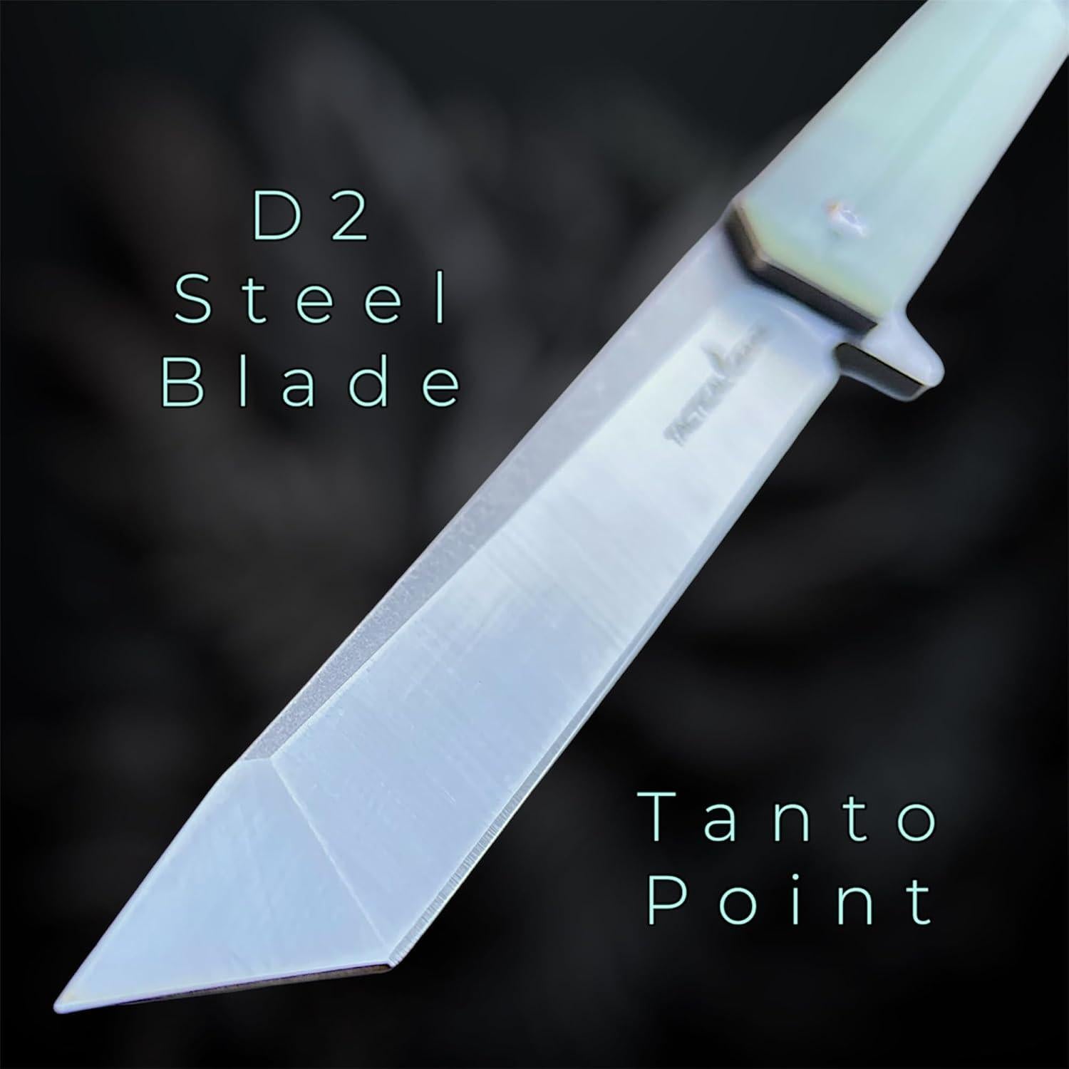 Cuchillo de bolsillo TACTICAL GEARZ TG Hielo, acero D2, mango G10