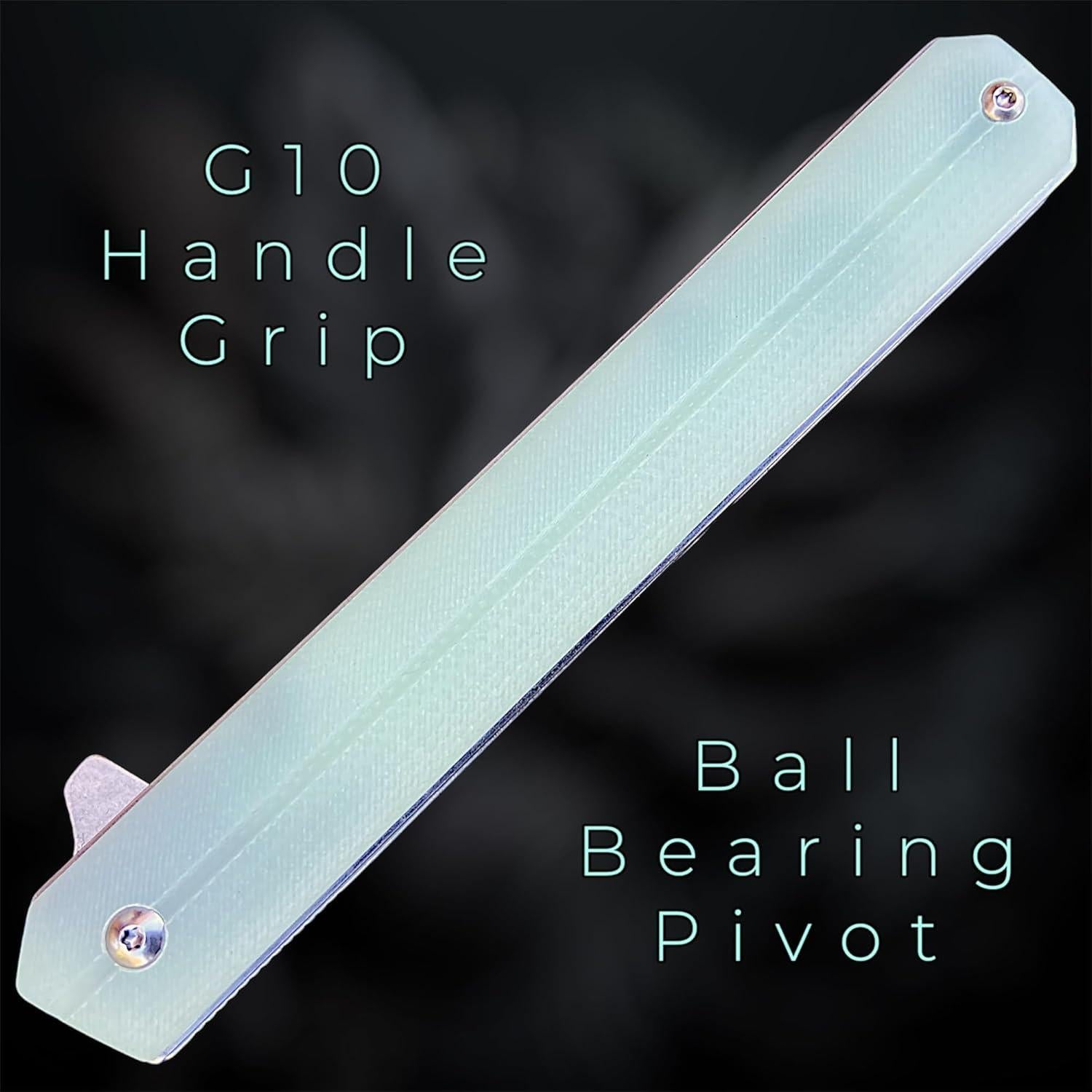 Cuchillo de bolsillo TACTICAL GEARZ TG Hielo, acero D2, mango G10