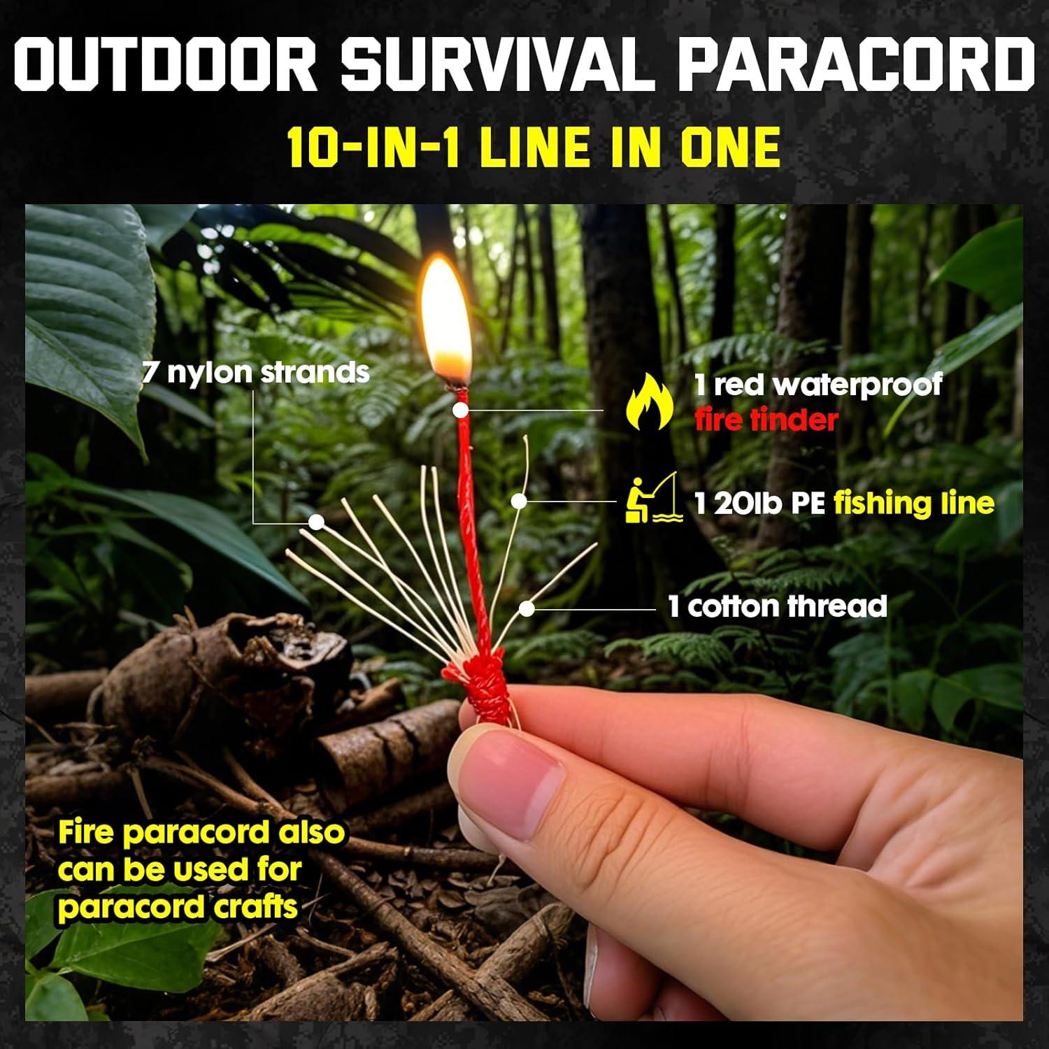 Cuerda Paracord de Supervivencia KOKKOYA 31.39m Nylon 4mm