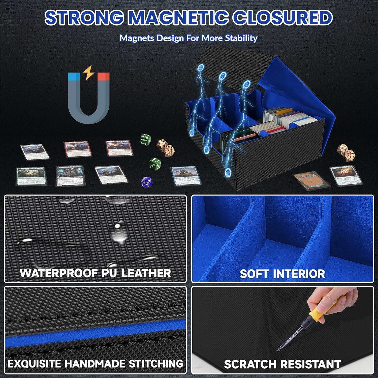 Caja de Almacenamiento de Cartas AOBOPLE 1800+ con Divisores