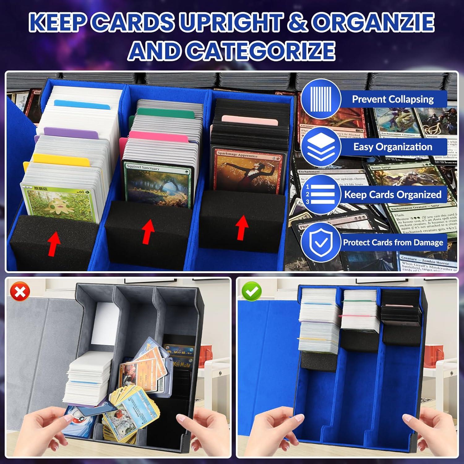 Caja de Almacenamiento de Cartas AOBOPLE 1800+ con Divisores