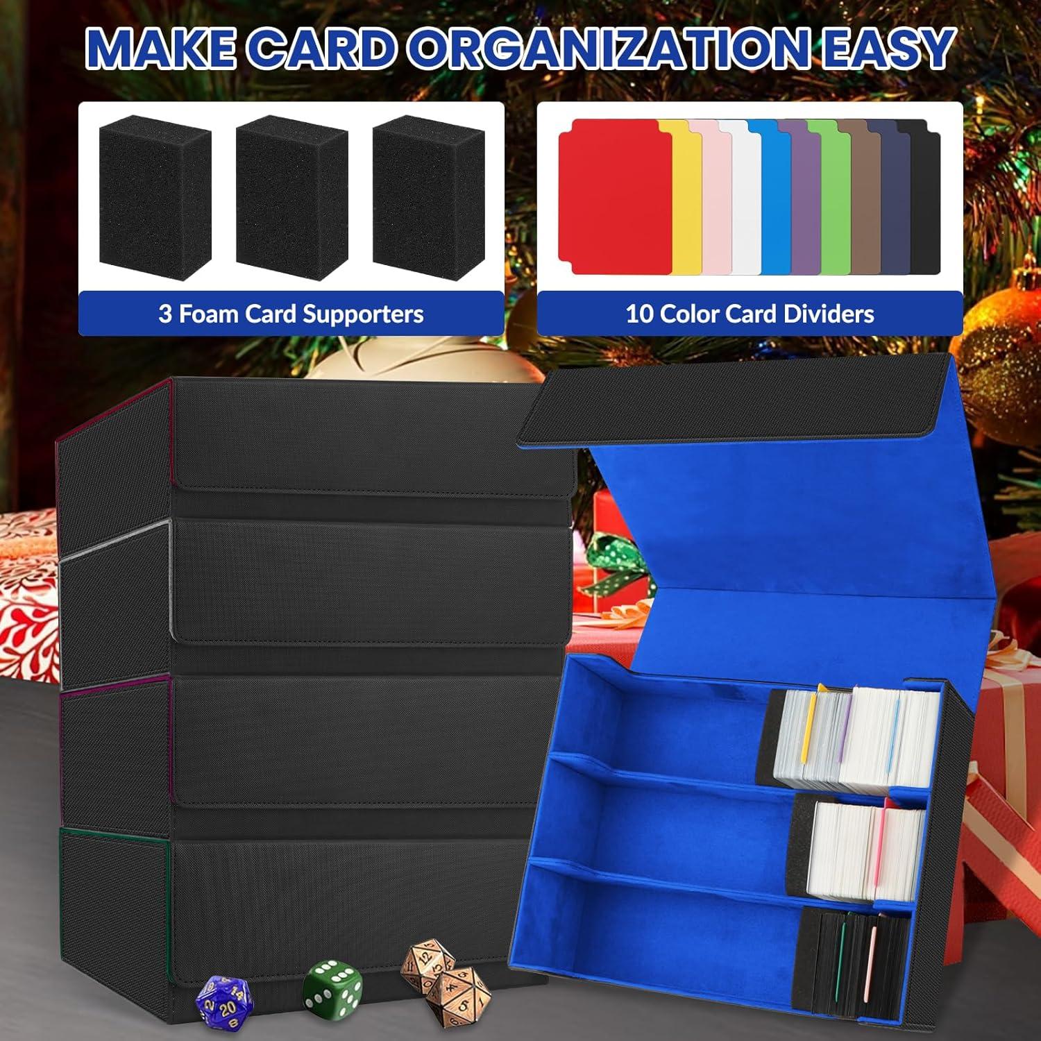 Caja de Almacenamiento de Cartas AOBOPLE 1800+ con Divisores