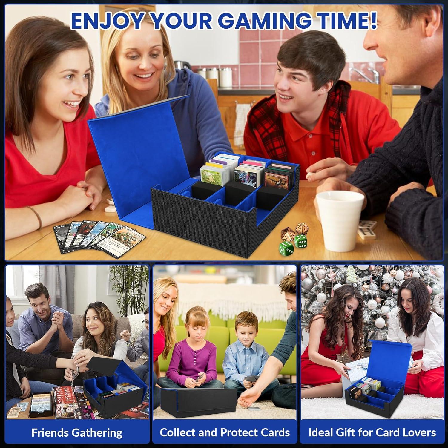 Caja de Almacenamiento de Cartas AOBOPLE 1800+ con Divisores