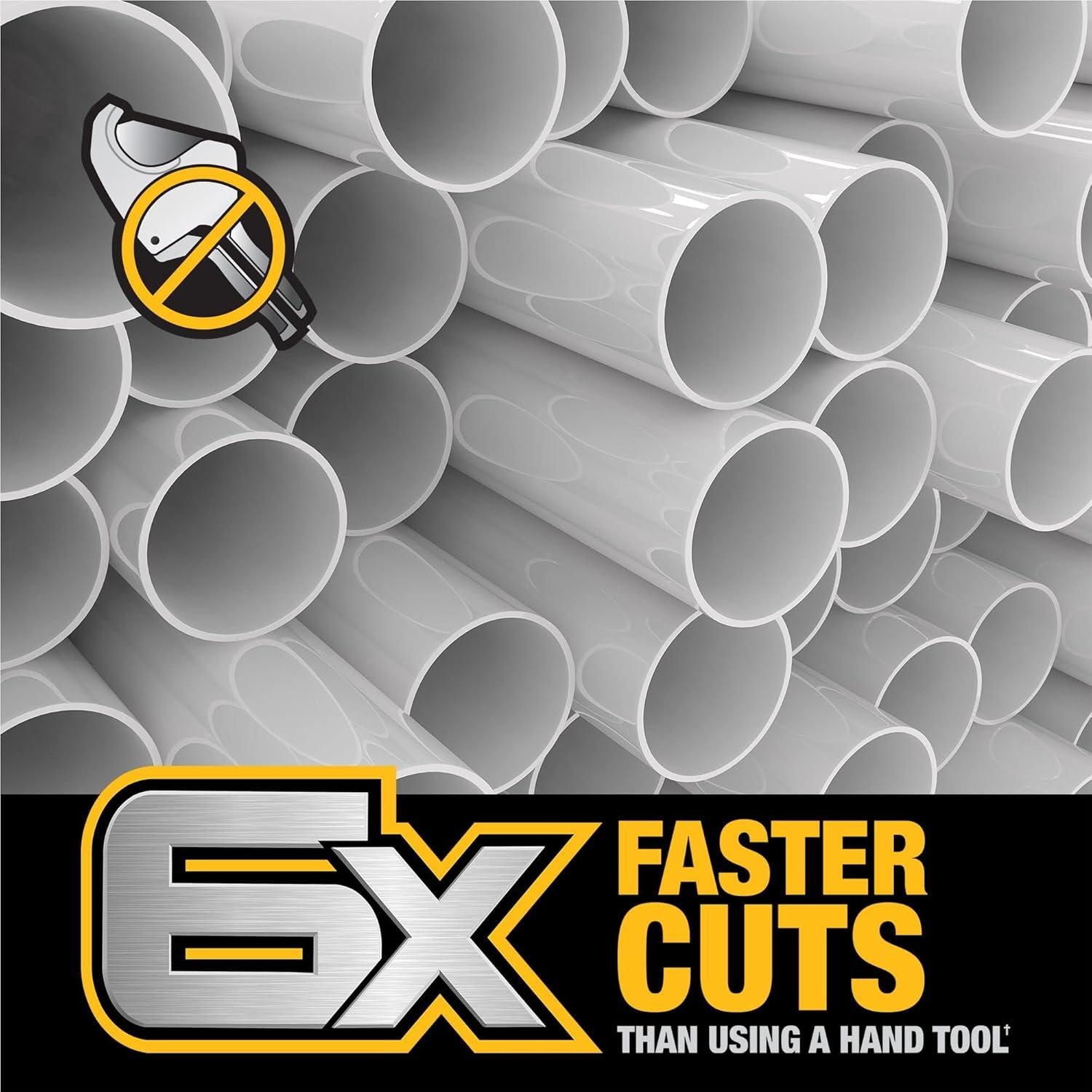 Cortador de PVC/PEX DEWALT DCE501B 20V MAX Inalámbrico 3 Velocidades