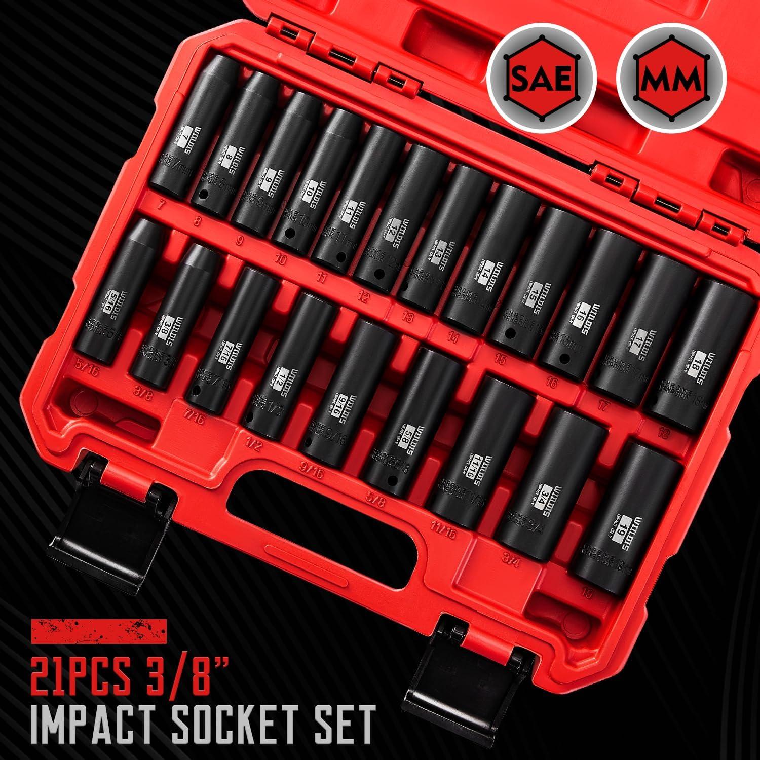 Juego de Enchufes de Impacto Profundo 21 Piezas WIILDIS