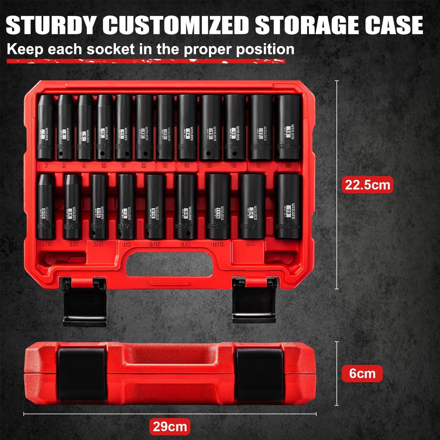 Juego de Enchufes de Impacto Profundo 21 Piezas WIILDIS