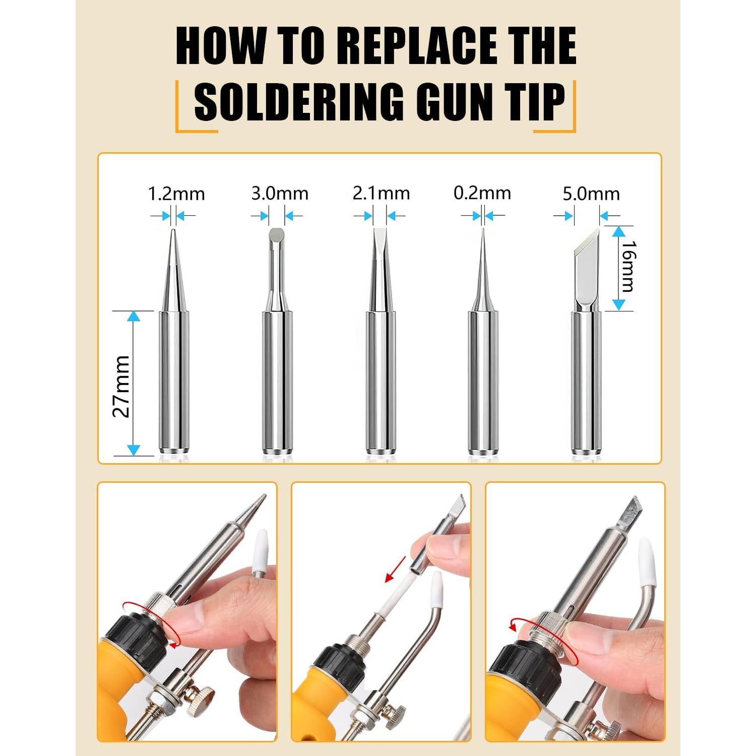 Kit Soldador Inalámbrico Taingwei 75W para Batería Dewalt