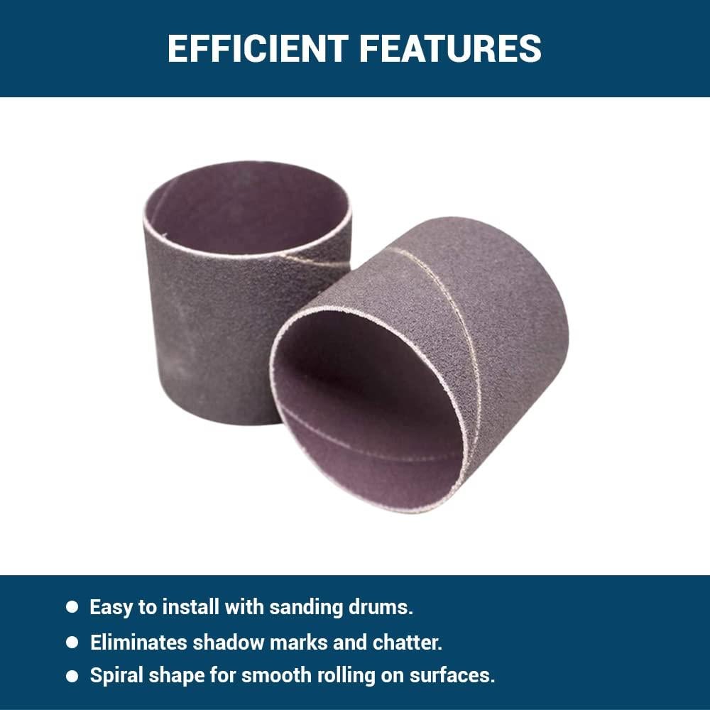 Bandas de Lijado Espirales 2" x 2" Benchmark Abrasives 36 Grano